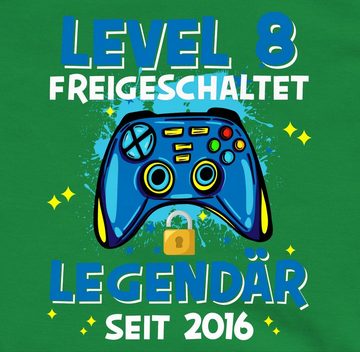 Shirtracer Sweatshirt Level 8 freigeschaltet Legendär seit 2016 8. Geburtstag