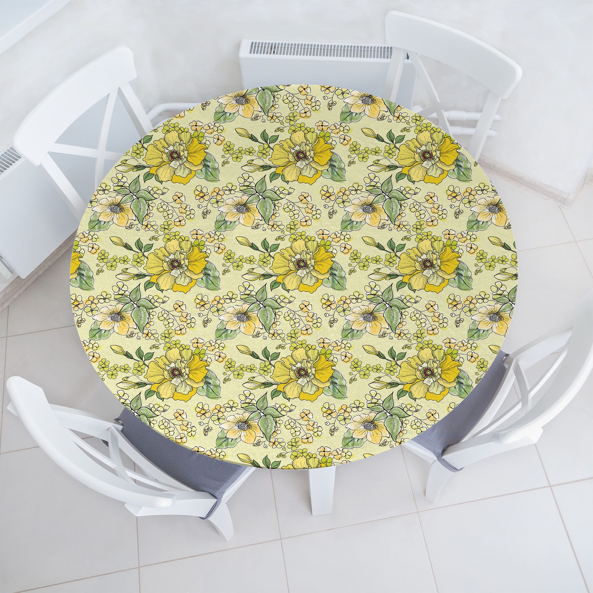 Tischdecke Rundum-elastische Stofftischdecke