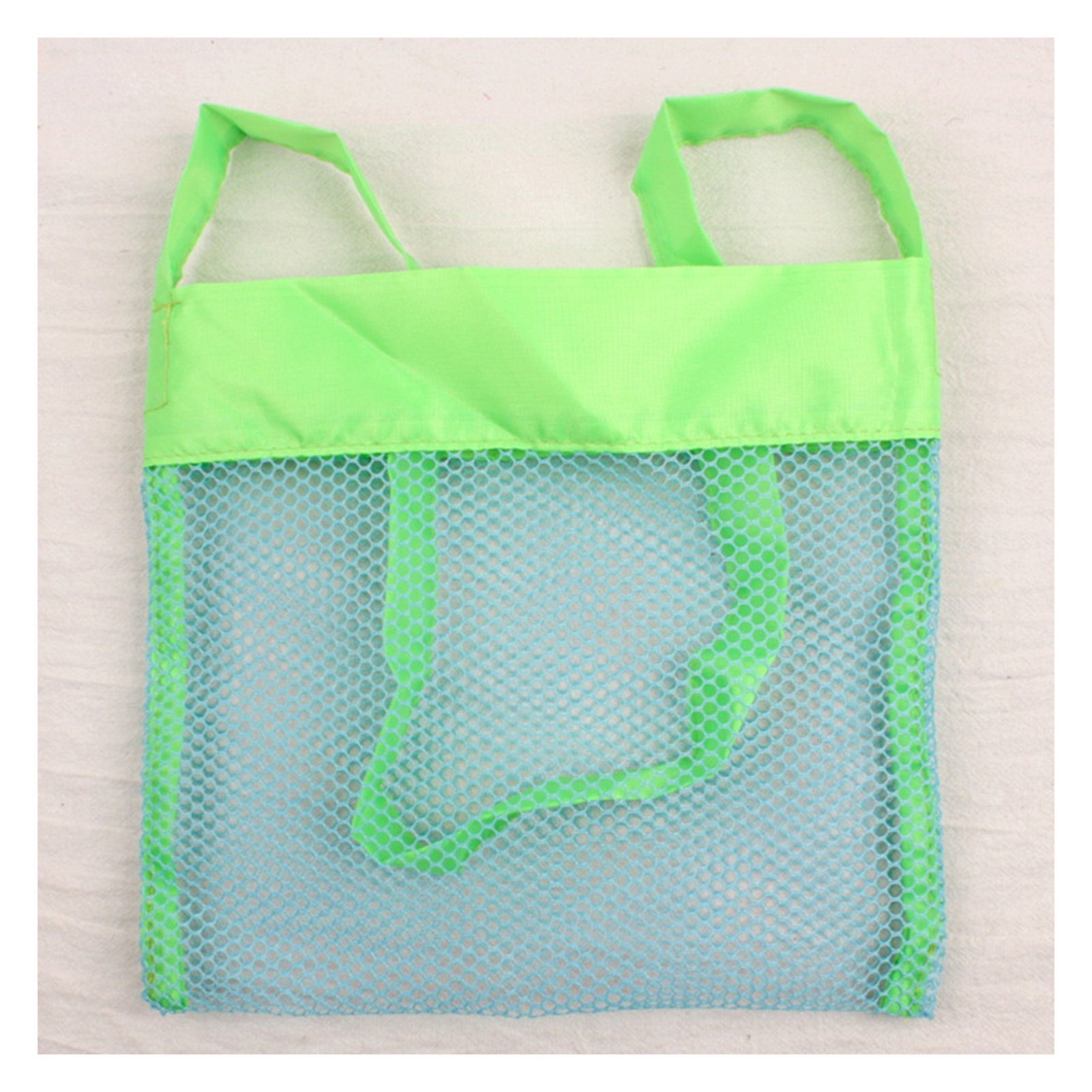 Blusmart Strandtasche Netz-Strandtaschen, S Von tape Aufbewahrung Extra Tragetasche Große blue Zur nets green