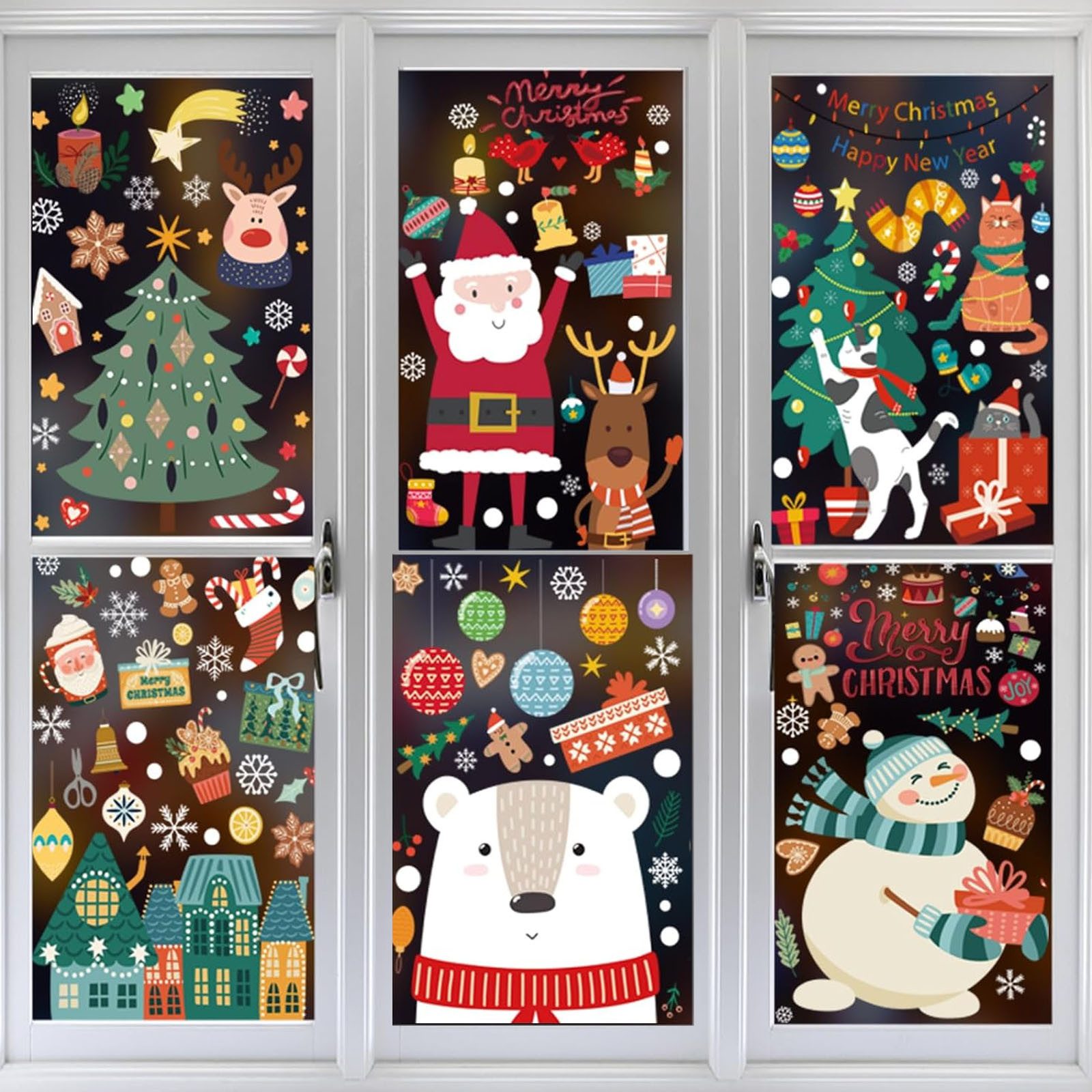 FELIXLEO Fensterdekoration Weihnachts-Fensteraufkleber, Fensteraufkleber, D günstig online kaufen