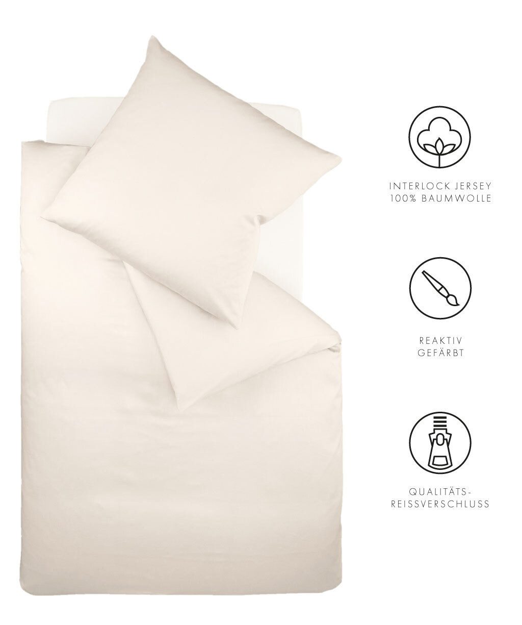 fleuresse Bettwäsche Baumwoll Bettwäsche Colours Interlock günstig online kaufen