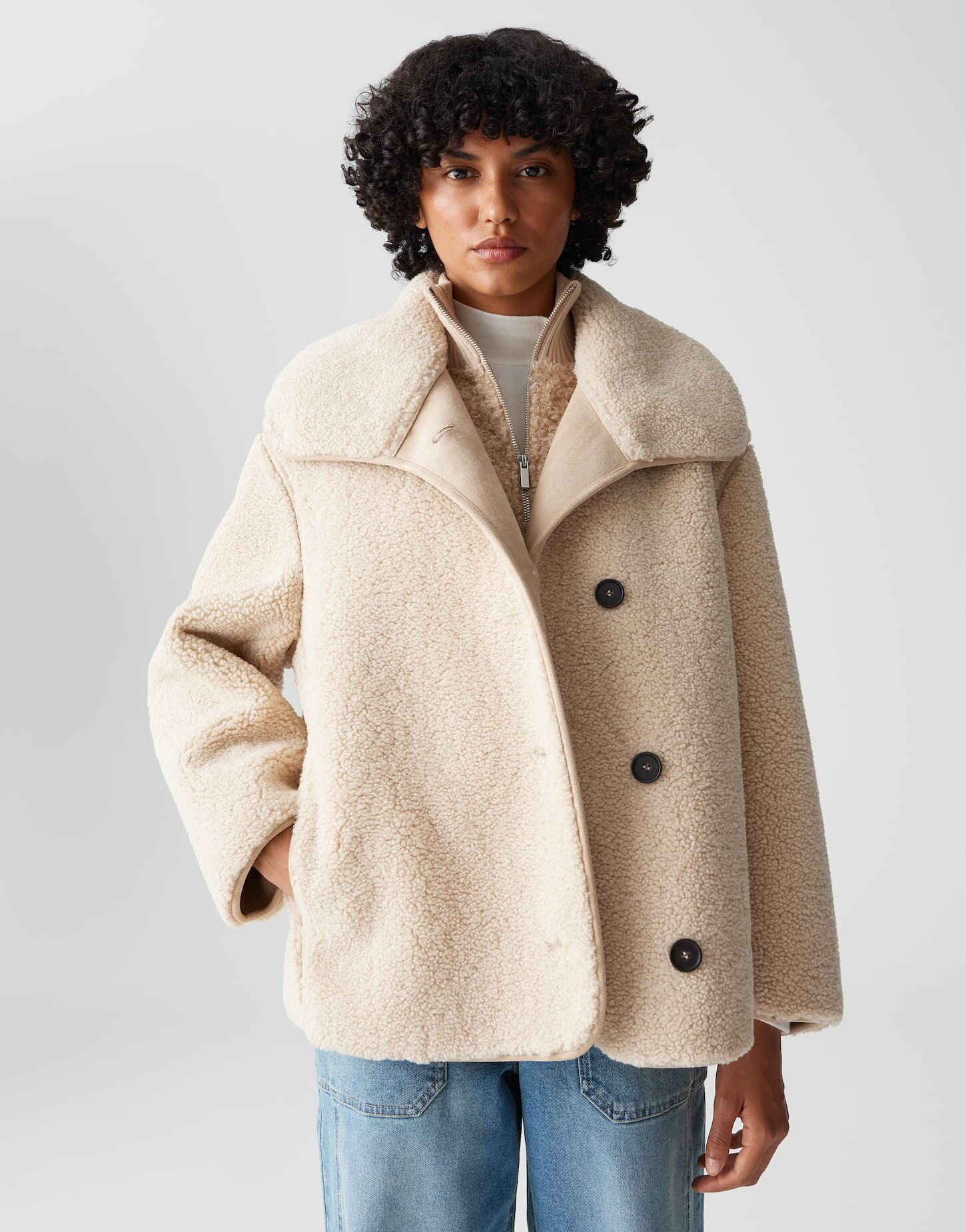 OPUS Winterjacke HAFINE weich im Shearling günstig online kaufen