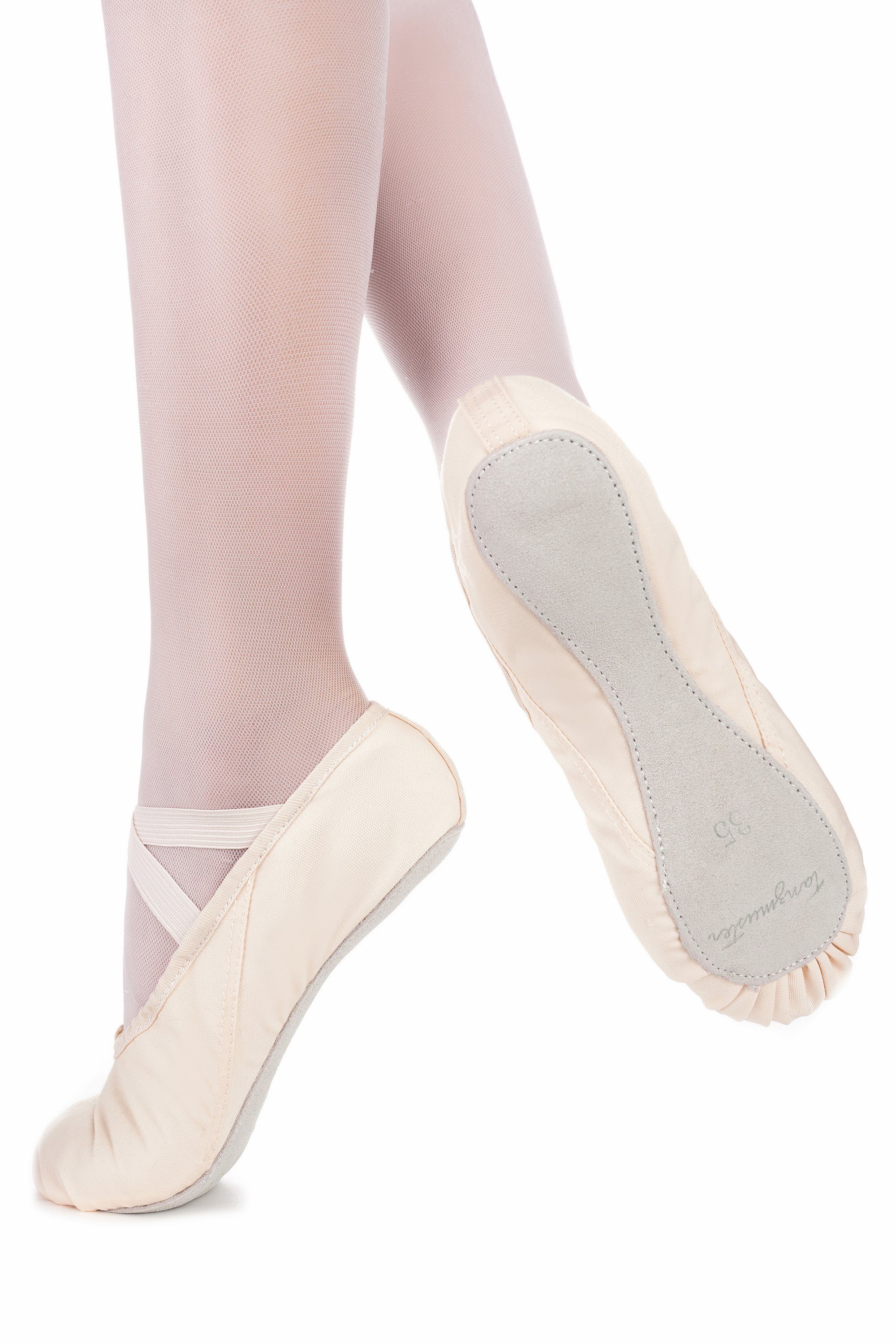 tanzmuster Ballettschuhe Dani mit ganzer Ledersohle Tanzschuh Ballettschläppchen für Mädchen