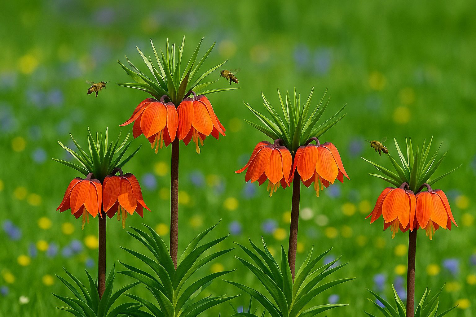 Exotenherz Blumenzwiebeln Exotenherz Blumenzwiebeln - Kaiserkrone Fritillaria imp.rubra (5 Stk), (5-St)