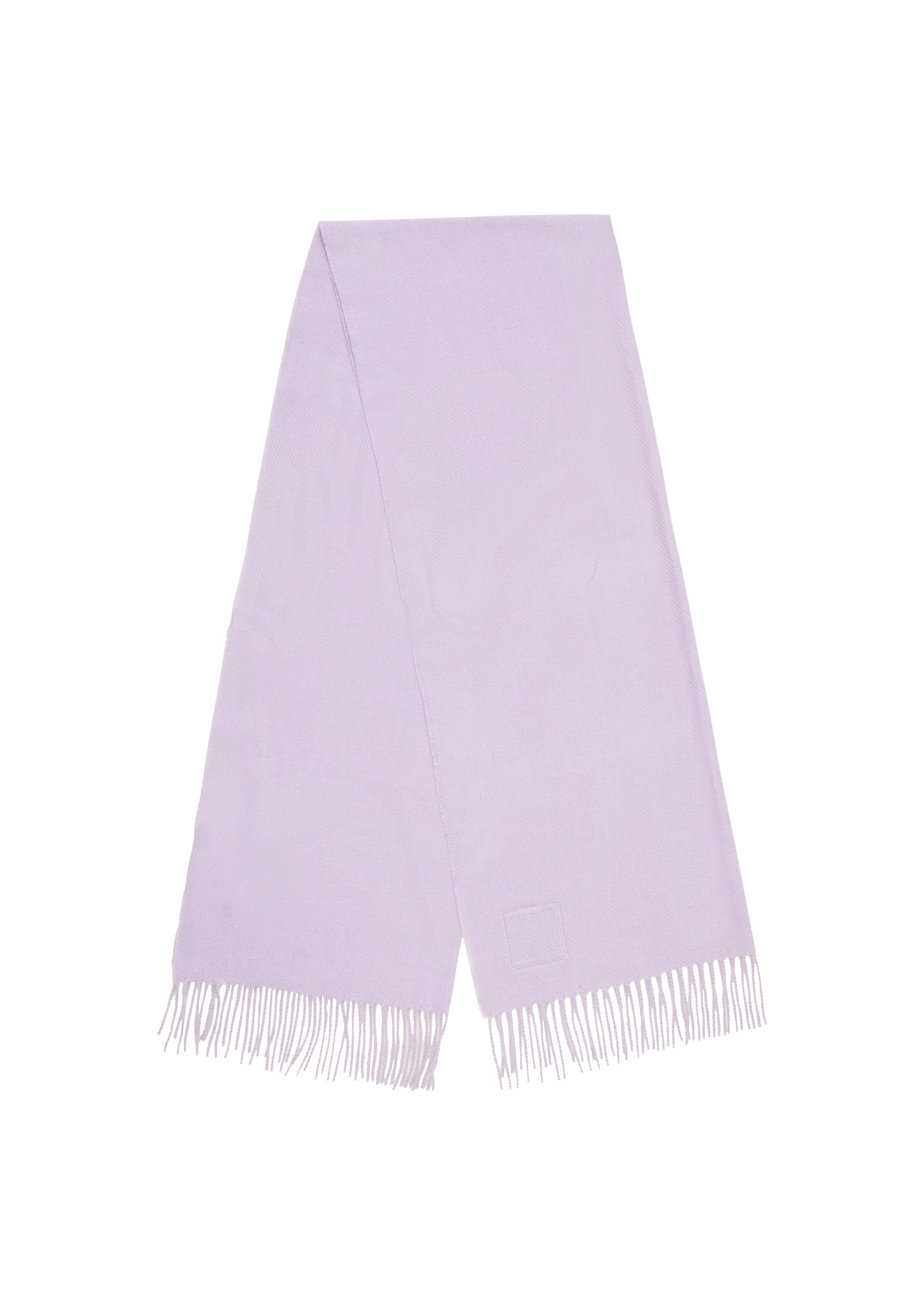 Comma Halstuch Schal aus lavendel Wollmix, Fransen