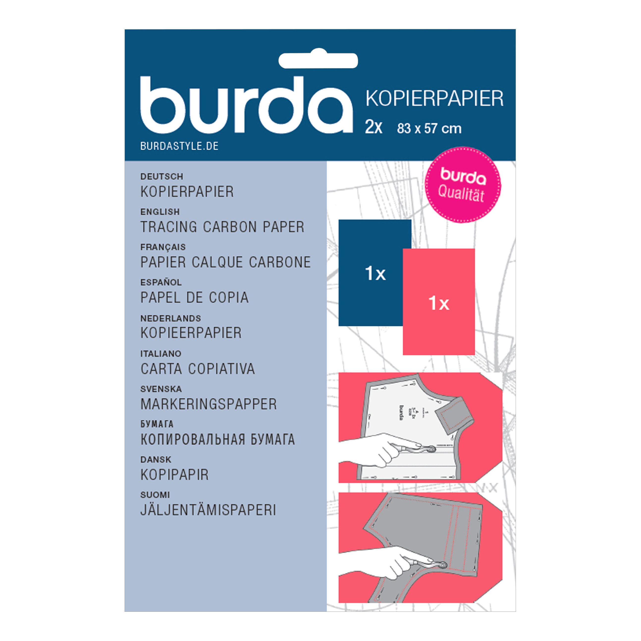 burda style Kreativset Kopierpapier Blau/ Rot, 83 x 57 cm