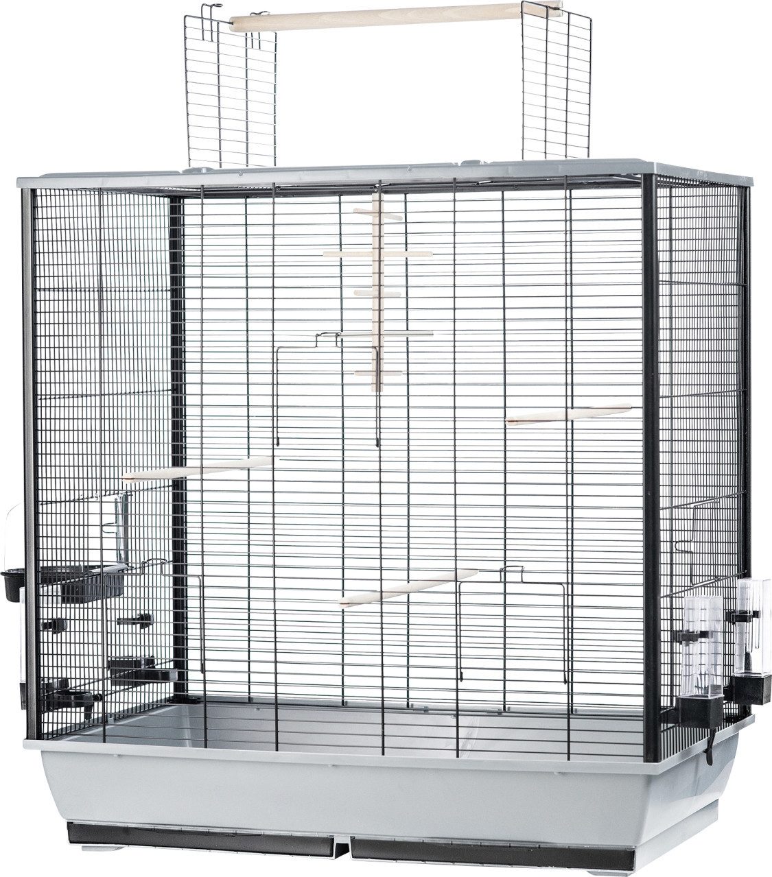 Ollesch Vogelkäfig Ollesch Vogelheim Fiona Deluxe schwarz grau