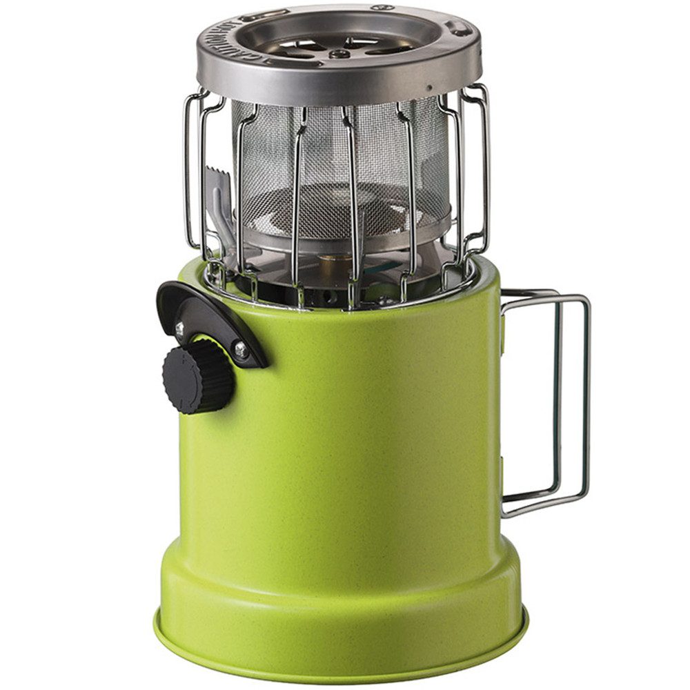 PrimeVal Gaskocher 2in1 Touristenkocher mit Heizung für MEVA VATOP Gaskartuschen, (Spar-Set, 1-St., 14 x 15 x 23 cm faltbar), 2-in-1 Kocher & Heizung, Piezo, 1 kW, faltbar