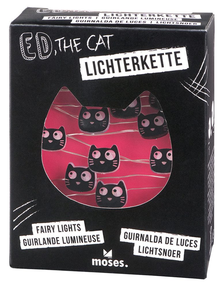 Moses. Verlag Lichterkette Ed, the Cat Mini-Lichterkette, 20 LEDs, 2,20 m Kette im Katzen-Design