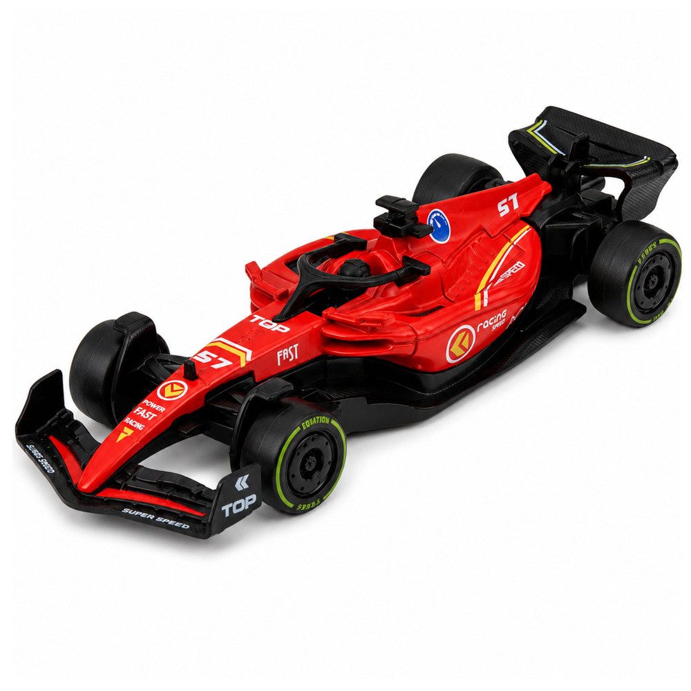 LEAN TOYS Spielzeug-Rennwagen Formelrennwagen Modellauto Sammlerfahrzeug, (Spar-Set, 1-tlg., 13 x 5 x 3 cm robust), Metallkarosserie, Rückziehantrieb, Maßstab 1:43