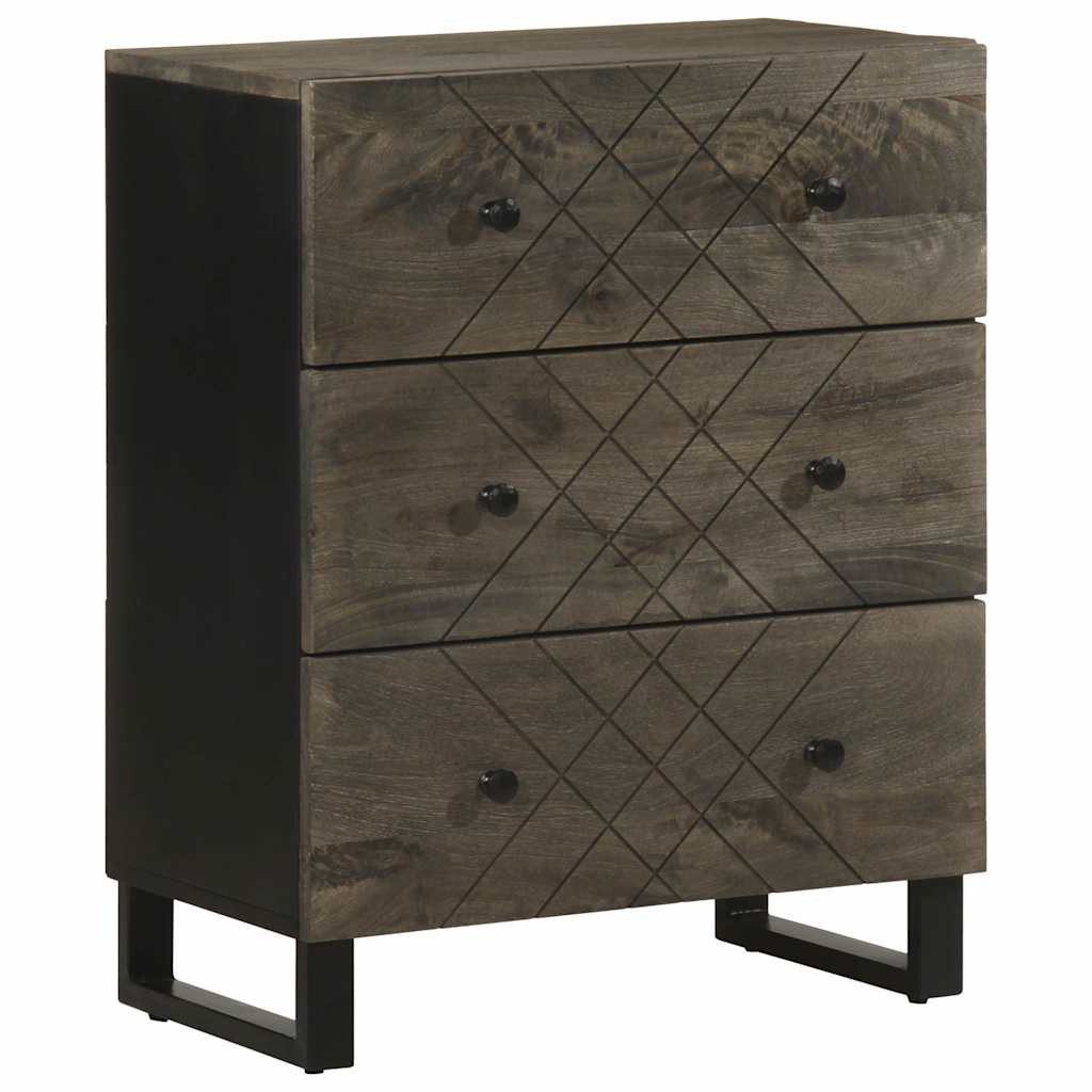 vidaXL Schranksystem Sideboards 2 Stk. Schwarz 60x33x75 cm Massivholz