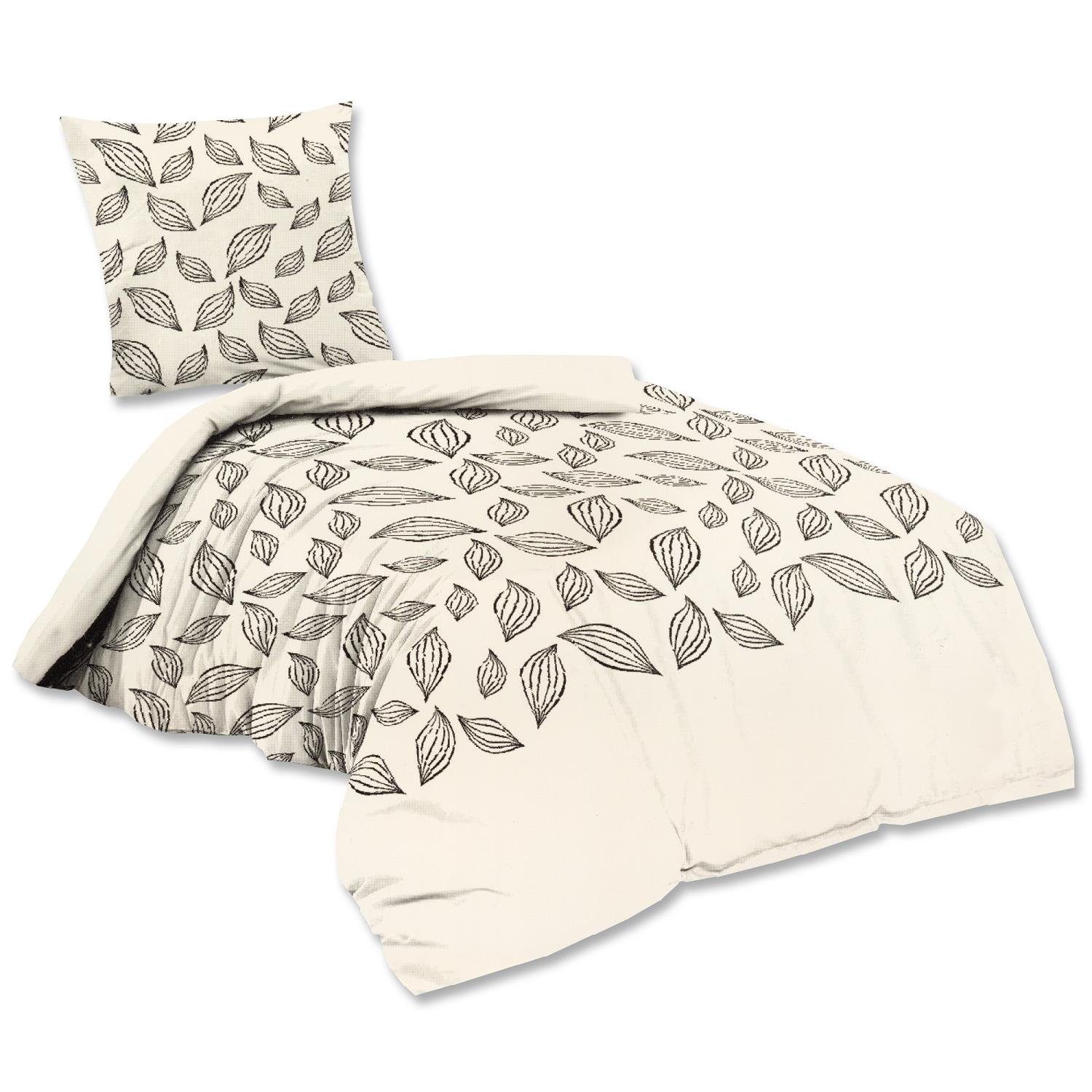 Bettwäsche Bettwäsche Baumwolle JORIS 2 teilig Reißverschluss