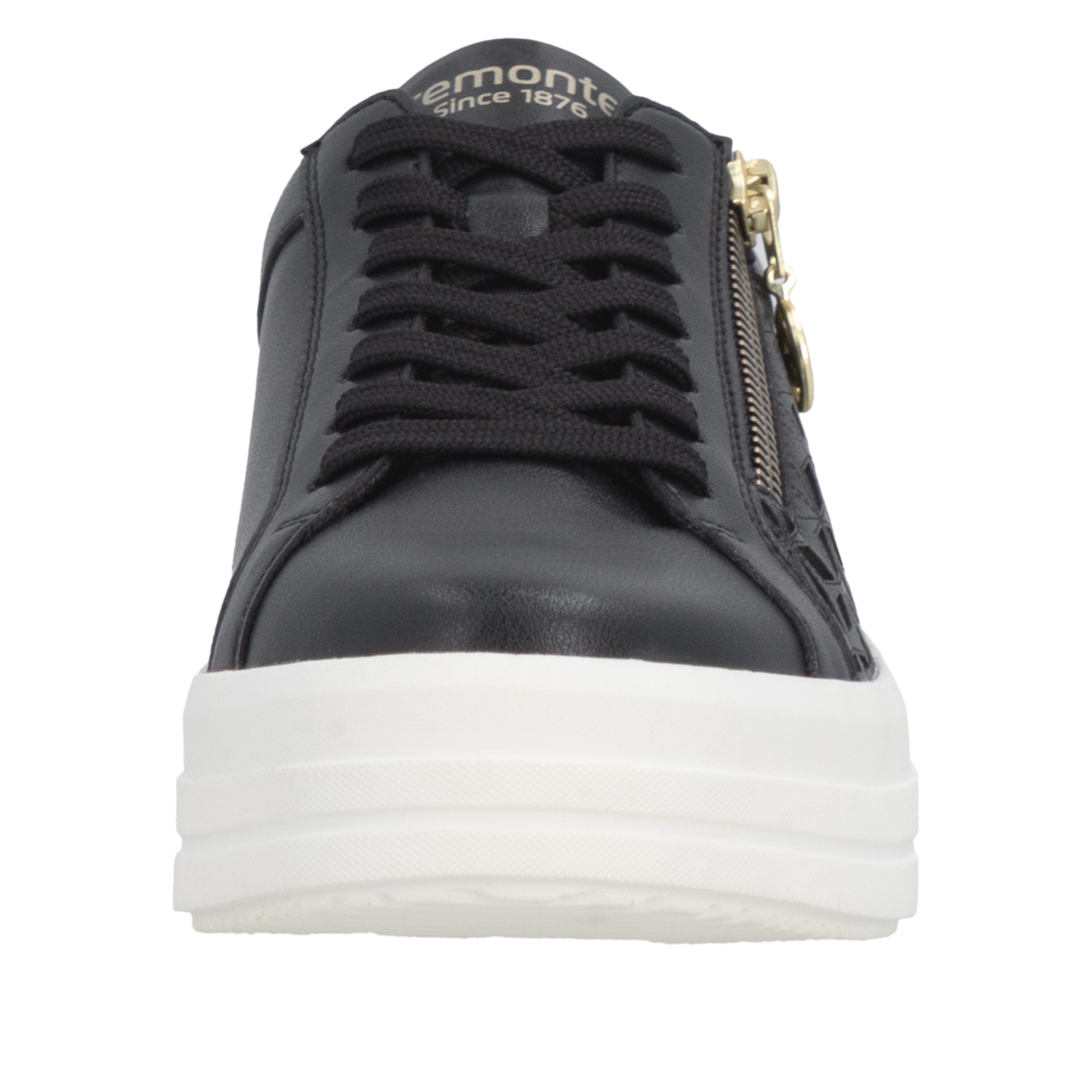 Remonte Plateausneaker Halbschuh, Schnürschuh mit Perforation und seitlichem Reißverschluss