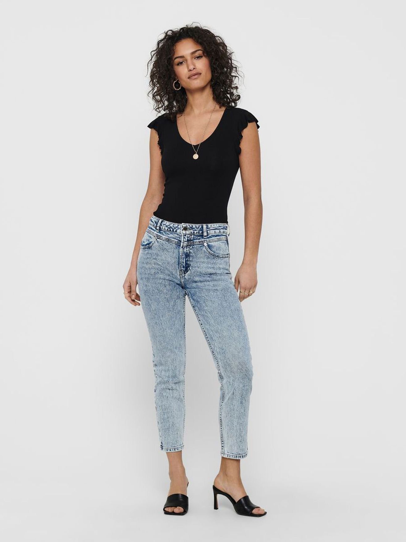 ONLY T-Shirt (1-tlg) ONLBELIA S/L TOP günstig online kaufen