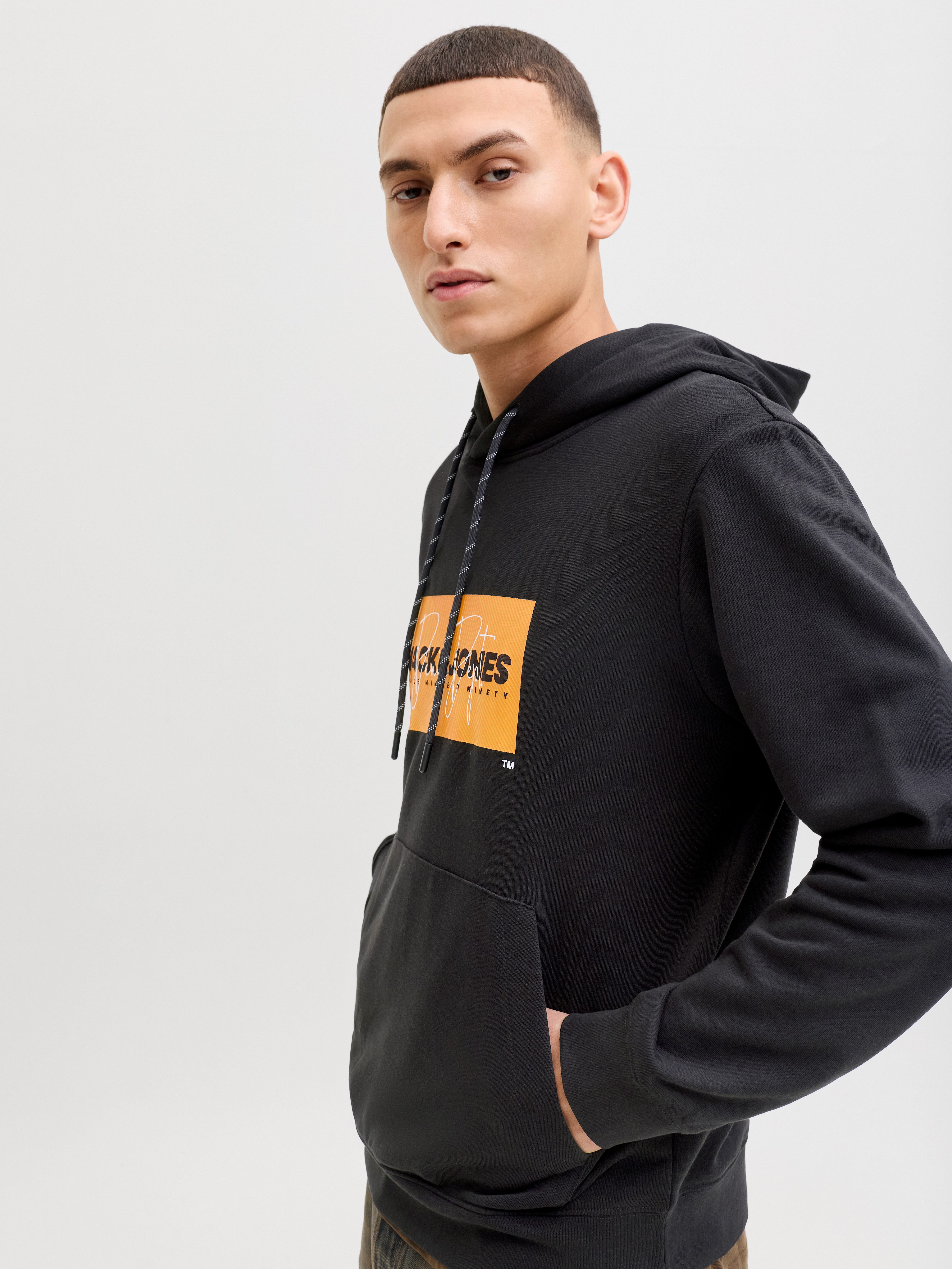 Jack & Jones Kapuzensweatshirt JJCOLE PRINT SWEAT HOOD UNB