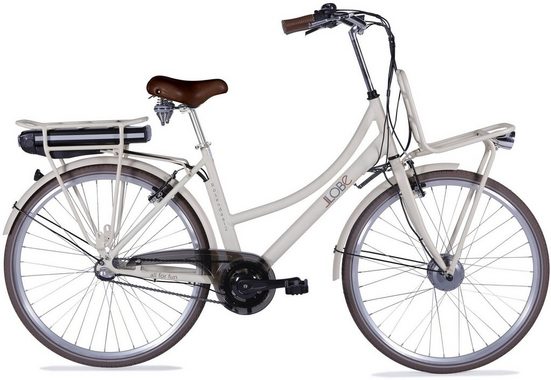 LLobe E-Bike »Rosendaal Lady 10,4 Ah«, 3 Gang, Nabenschaltung, Frontmotor 250 W, Gepäckträger vorne