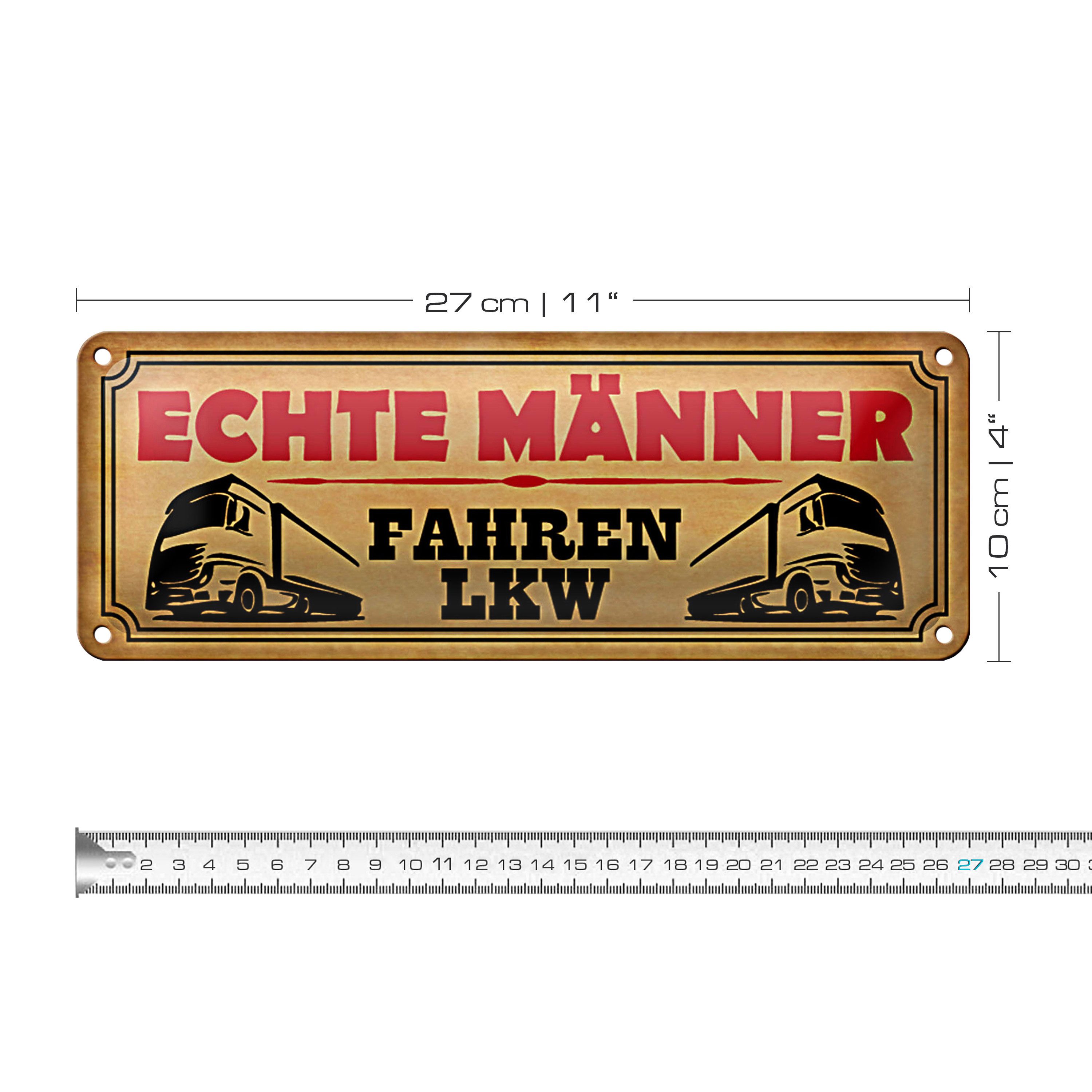 Roomando Metallschild Blechschild Spruch 27x10cm echte Männer fahren LKW De günstig online kaufen
