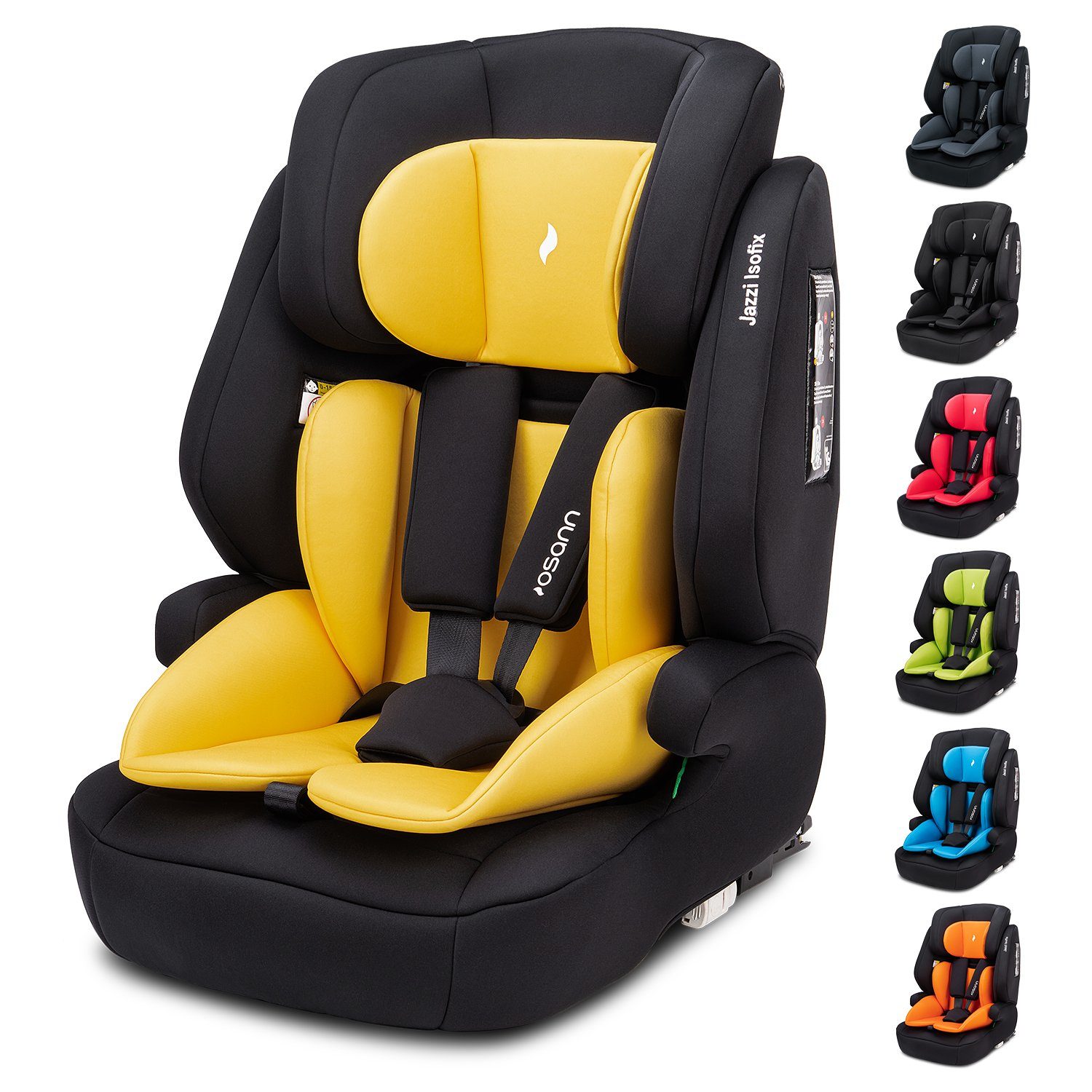 Osann Autokindersitz Jazzi Isofix, ab: 15 Monate, bis: 12 Jahre, ab: 76 cm, bis: 150 cm, sicher & bequem für Kinder von 76 bis 150 cm, Kindersitz mit Isofix