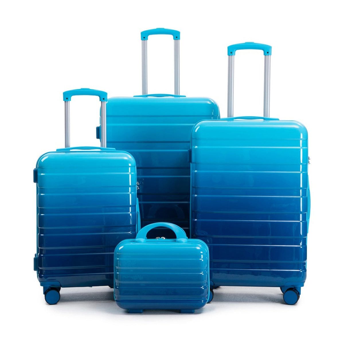 Kofferset 4-teiliges Kofferset aus Polycarbonat in blau