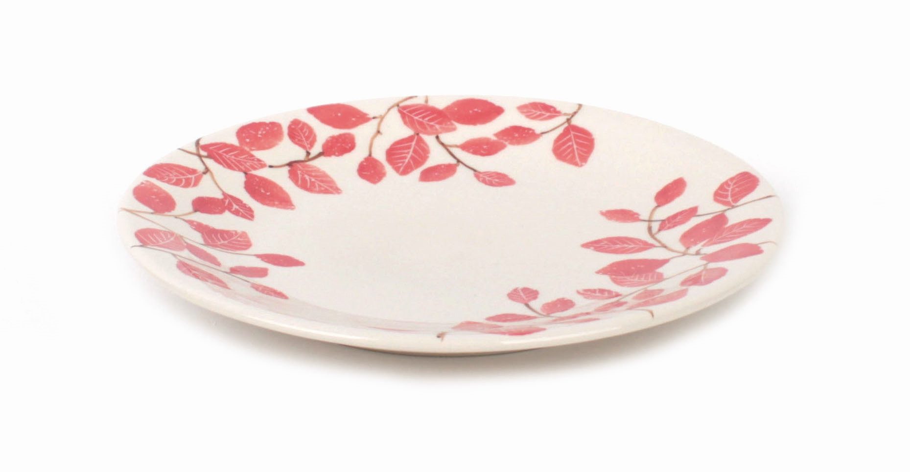 El Puente Kuchenteller Kuchenteller "Leaves", Handmade, Fair Trade