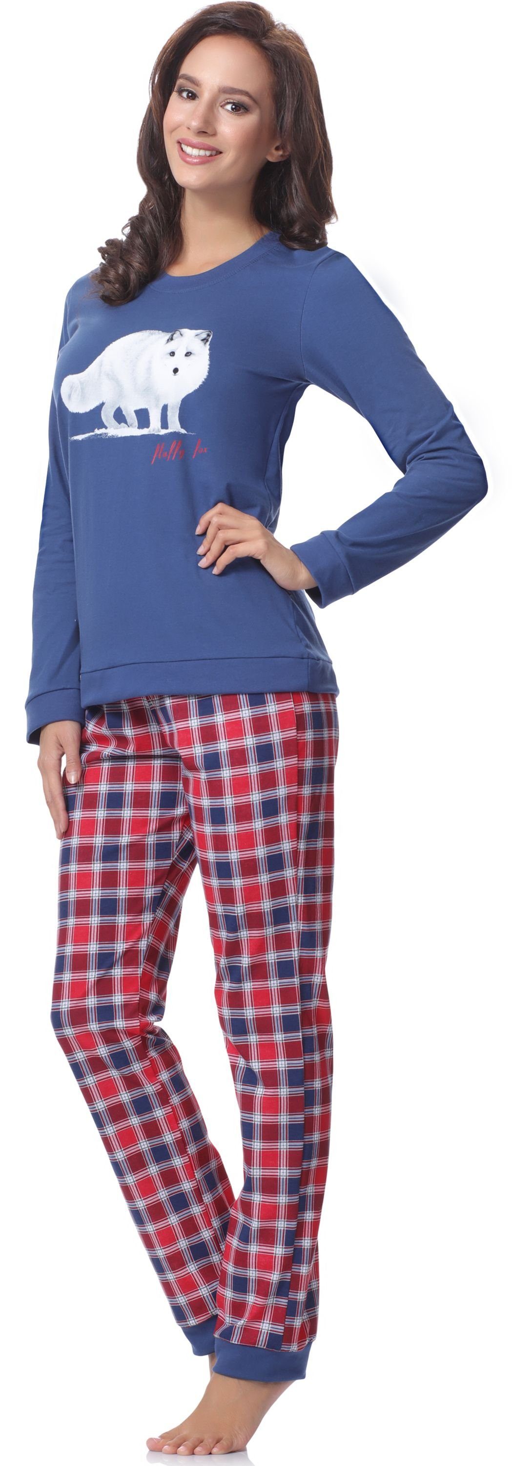 Cornette Jeans Damen Schlafanzug 2016 Schlafanzug 671 (Fox3)