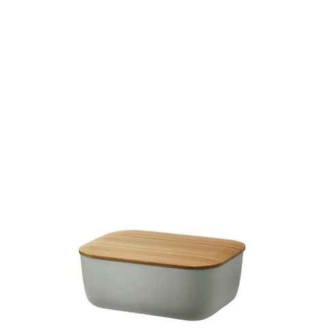 RIG-TIG Butterdose BOX-IT, Grau, aus Kunststoff, Bambusdeckel