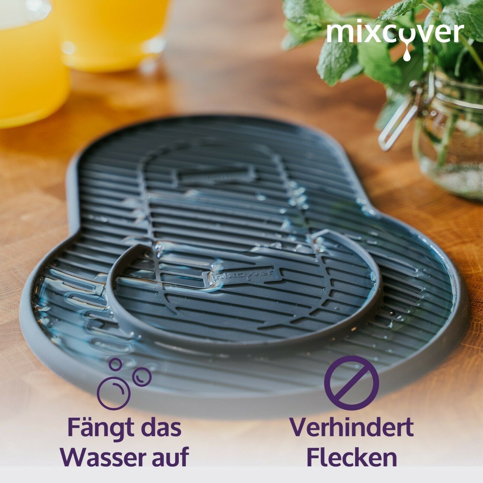 Wassersprudler Flasche mixcover Silikonmatte, Abtropfmatte kompatibel mit SodaStream Crystal – Bild 3 von 5