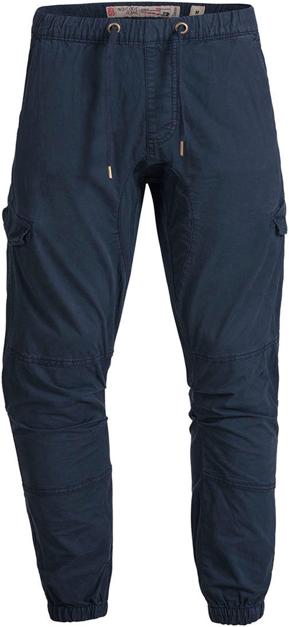 Indicode Cargohose INLevi mit seitlichen Cargotaschen und elastischen Bündchen