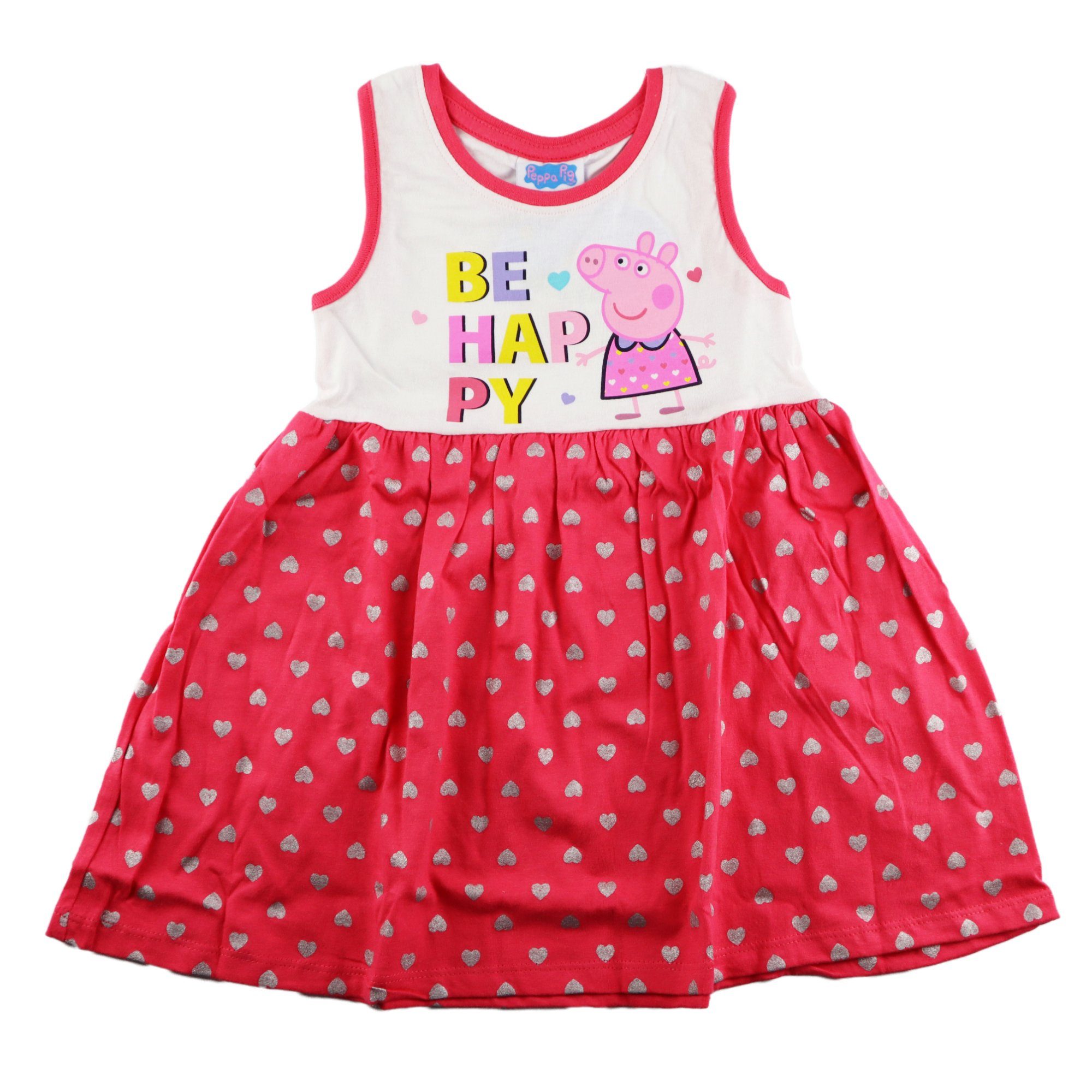 Peppa Pig Sommerkleid Peppa Wutz Mädchen Kinder Kleid Sommerkleid Gr. 92 bis 116, Baumwolle