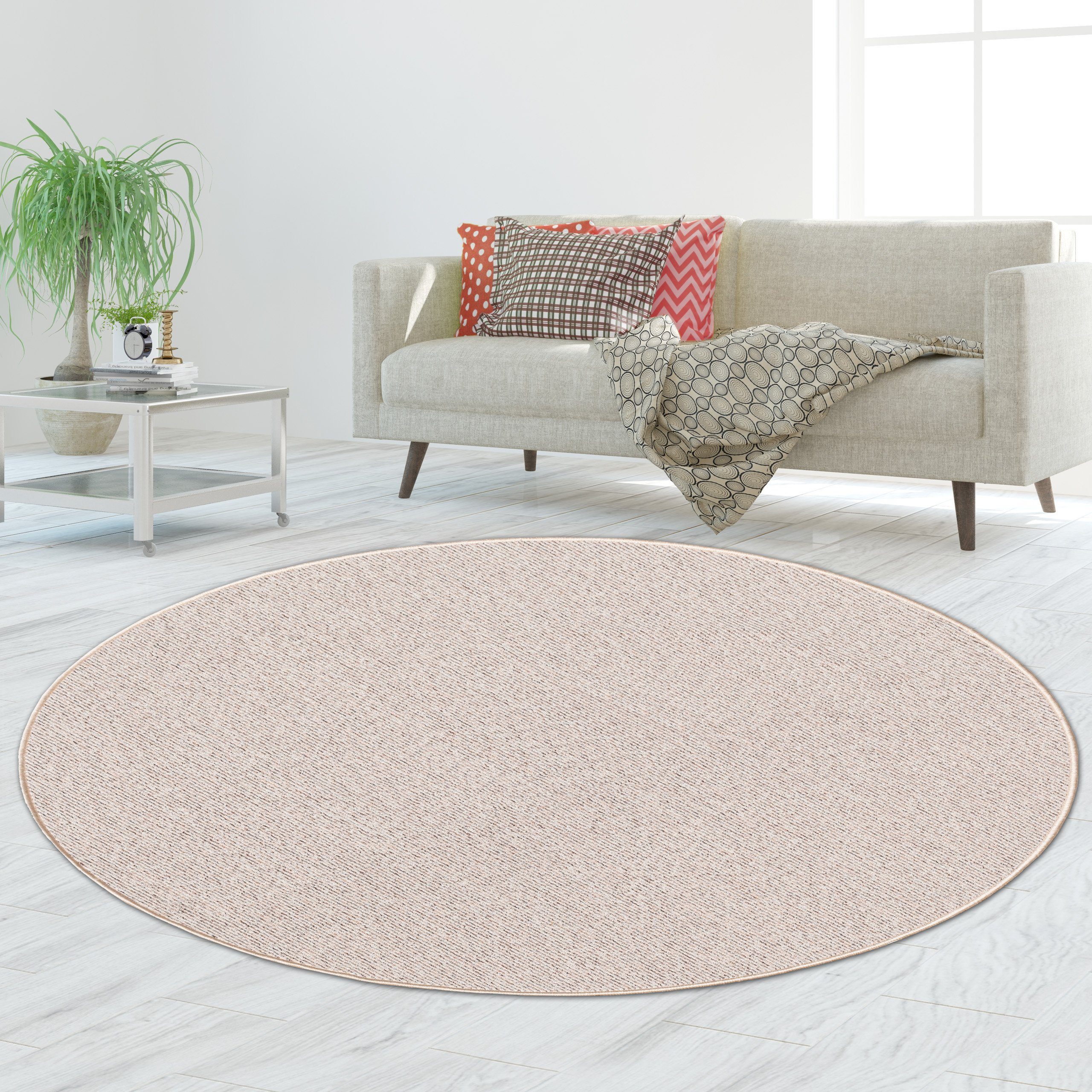 TeppichHome24 Teppich Teppich mit einfarbigen Design günstig online kaufen