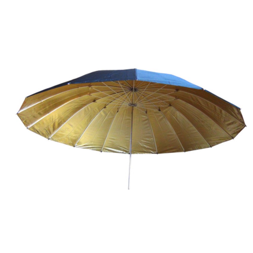 Dynasun Durchlichtschirm Schirm UR02 GB 180cm 71", Studioschirm Goldene Innenfläche & Schwarze Außenfläche