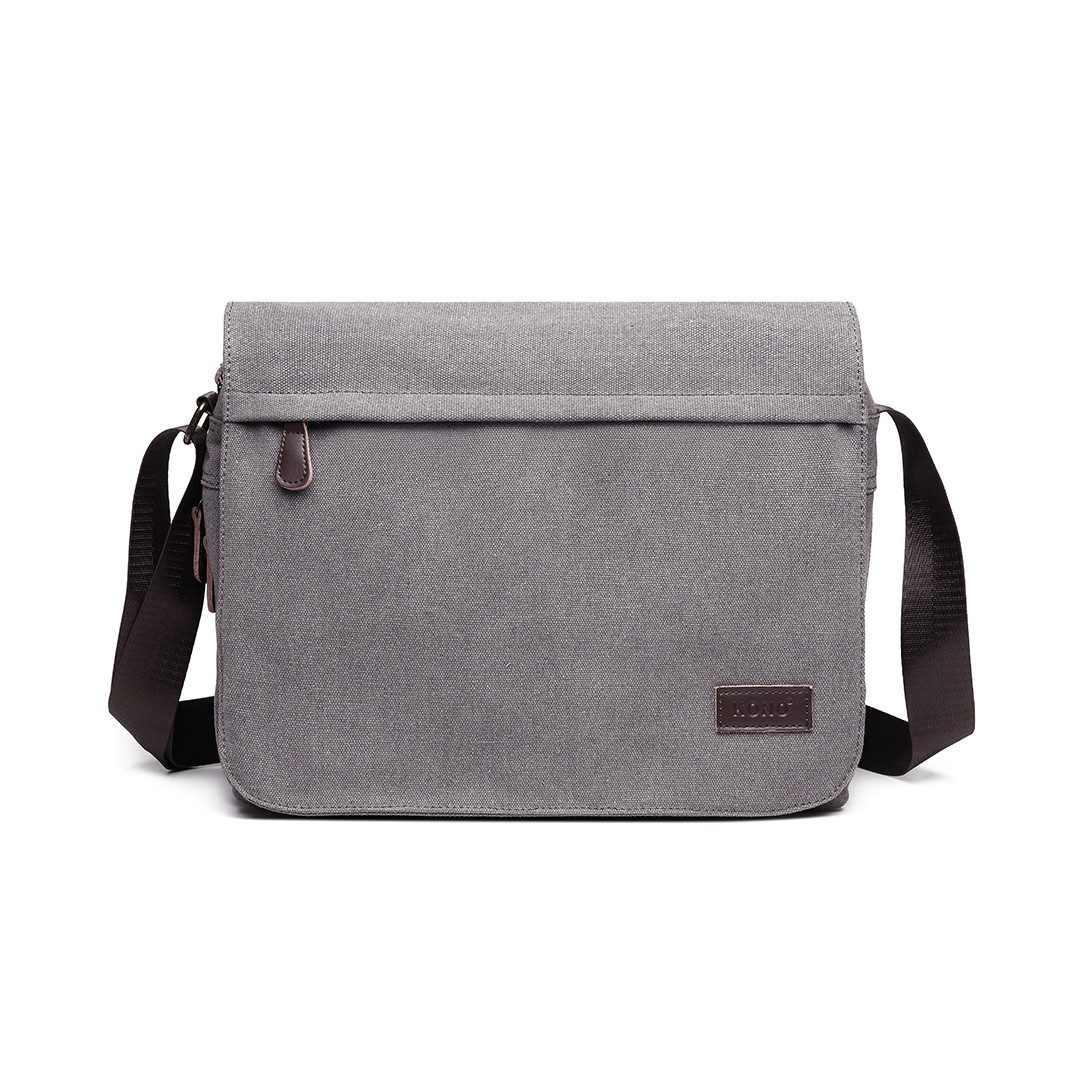 KONO Umhängetasche Canvas Messenger Bag Wasserdichte 13-Zoll Laptoptasche - Damen Herren