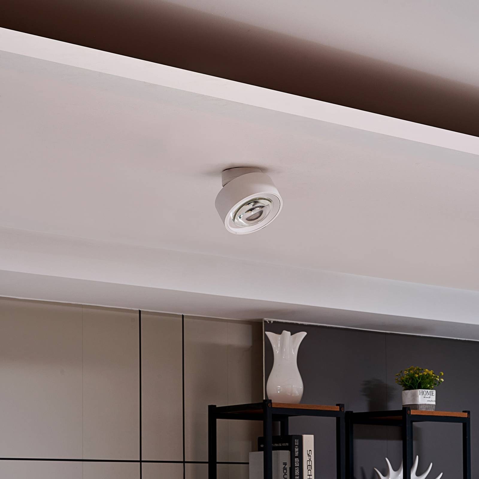 Arcchio Deckenleuchten Rotari, LED, Metall, Weiß warmweiß IP20, 1 x 12,2 W LED, warmweiß