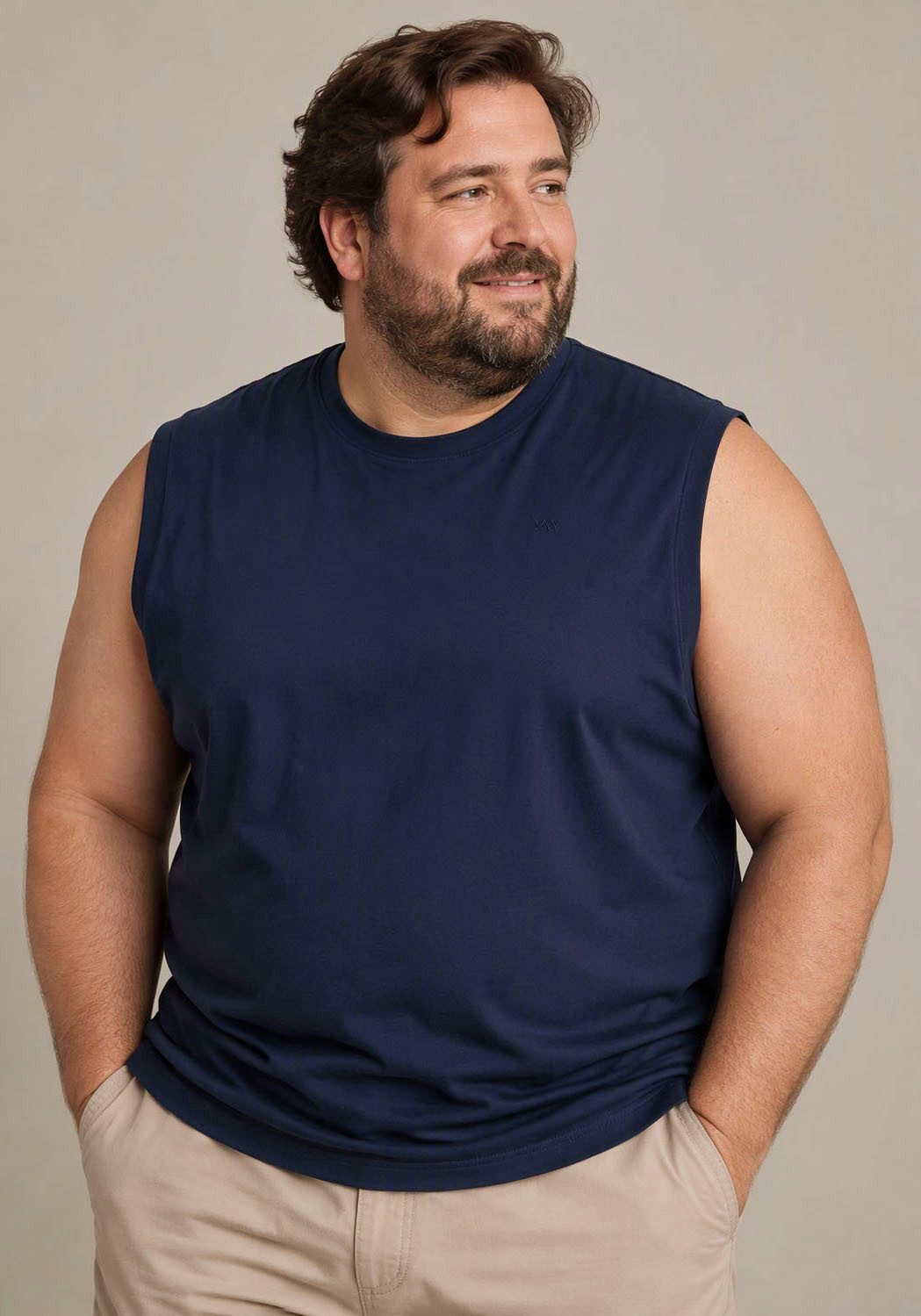 Man's World Plus Muscleshirt auch in Grosse Größen bis Gr. 7XL Bauch-Fit (2er-Pack) Regular Fit, Rundhalsausschnitt, Rippbündchen am Rumpfabschluss