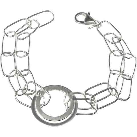 SilberDream Silberarmband SilberDream Armschmuck 18,5cm silber (Armband), Damen Armband (Ringe) ca. 18,5cm, 925 Sterling Silber, Farbe: silber