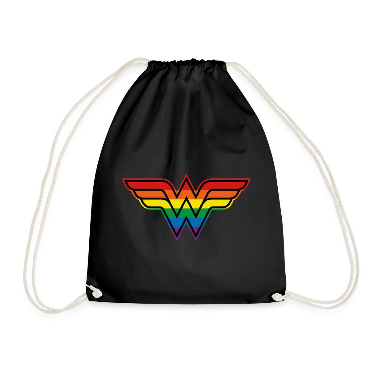 Turnbeutel Justice League Wonder Woman Regenbogen Logo Turnbeutel