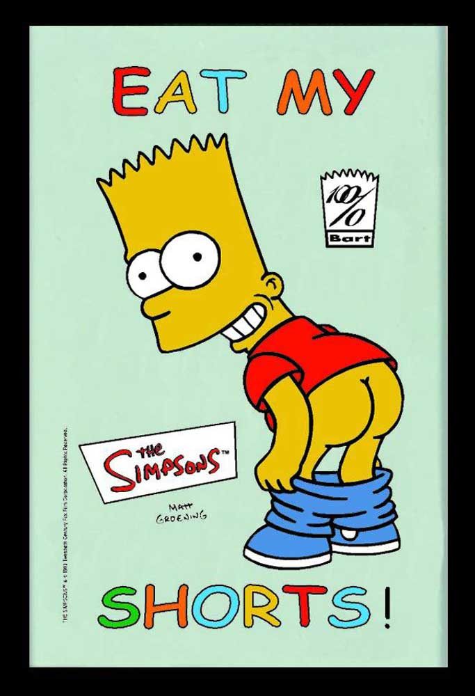 Dekospiegel KS166 Simpsons, The - Eat My Shorts - Bedruckter Spiegel