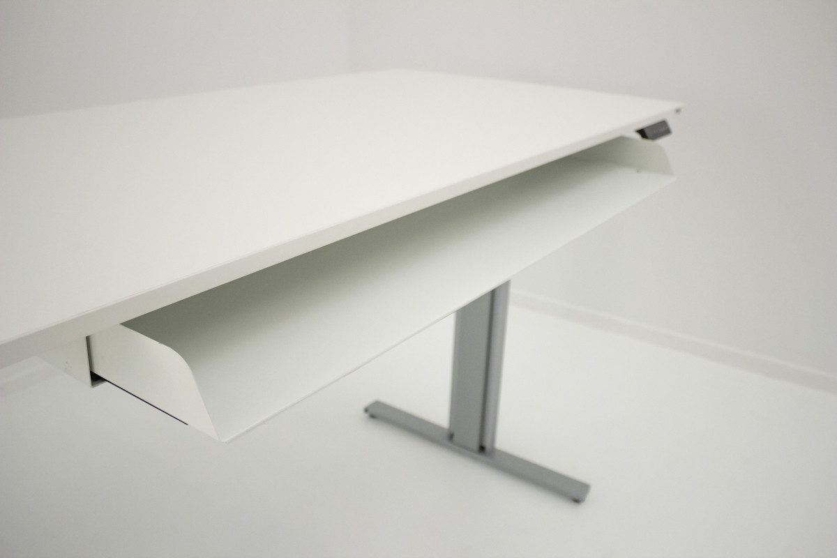 Schreibtisch Sitz-/Stehtisch Move 3 BxTxH 100x60x72-120cm silber/anthrazit