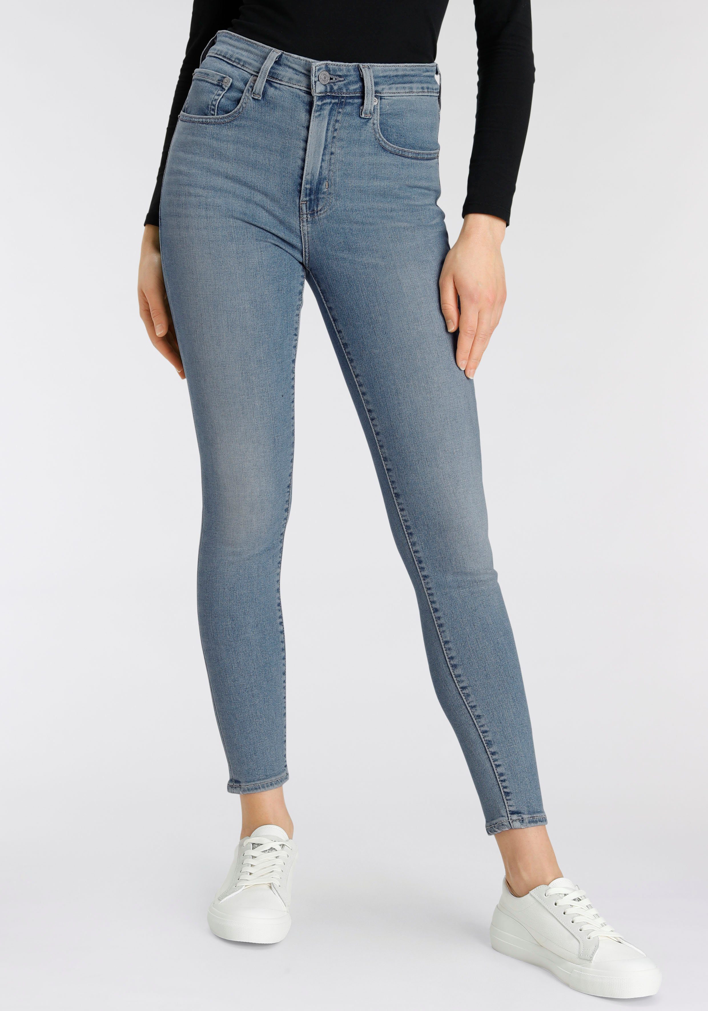 Levi's® Skinny-fit-Jeans 721 High rise skinny mit hohem Bund blue used-denim