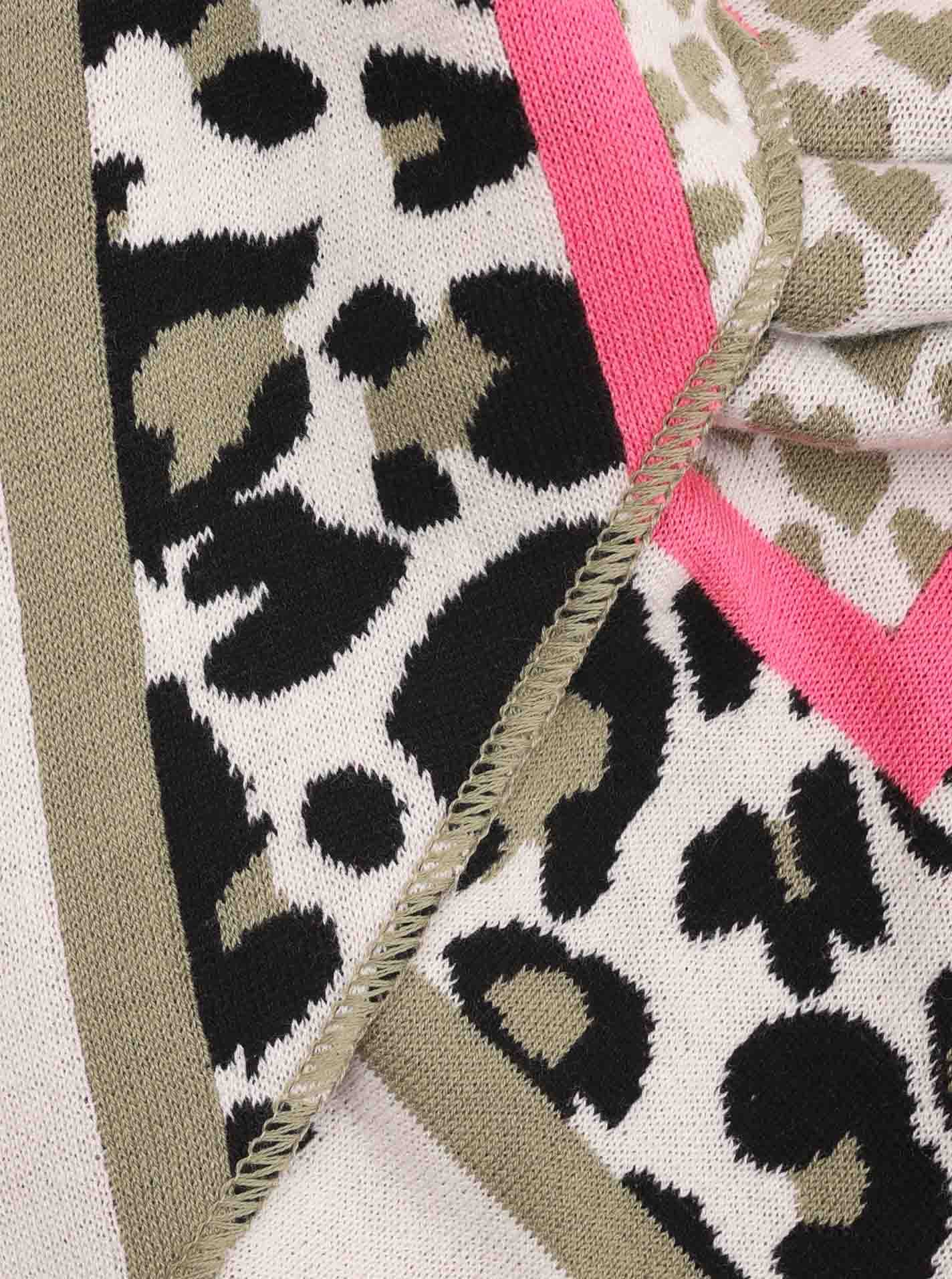 Zwillingsherz Dreieckstuch Love is Love, Feinstrick, Schriftzug, Animal-Mus günstig online kaufen