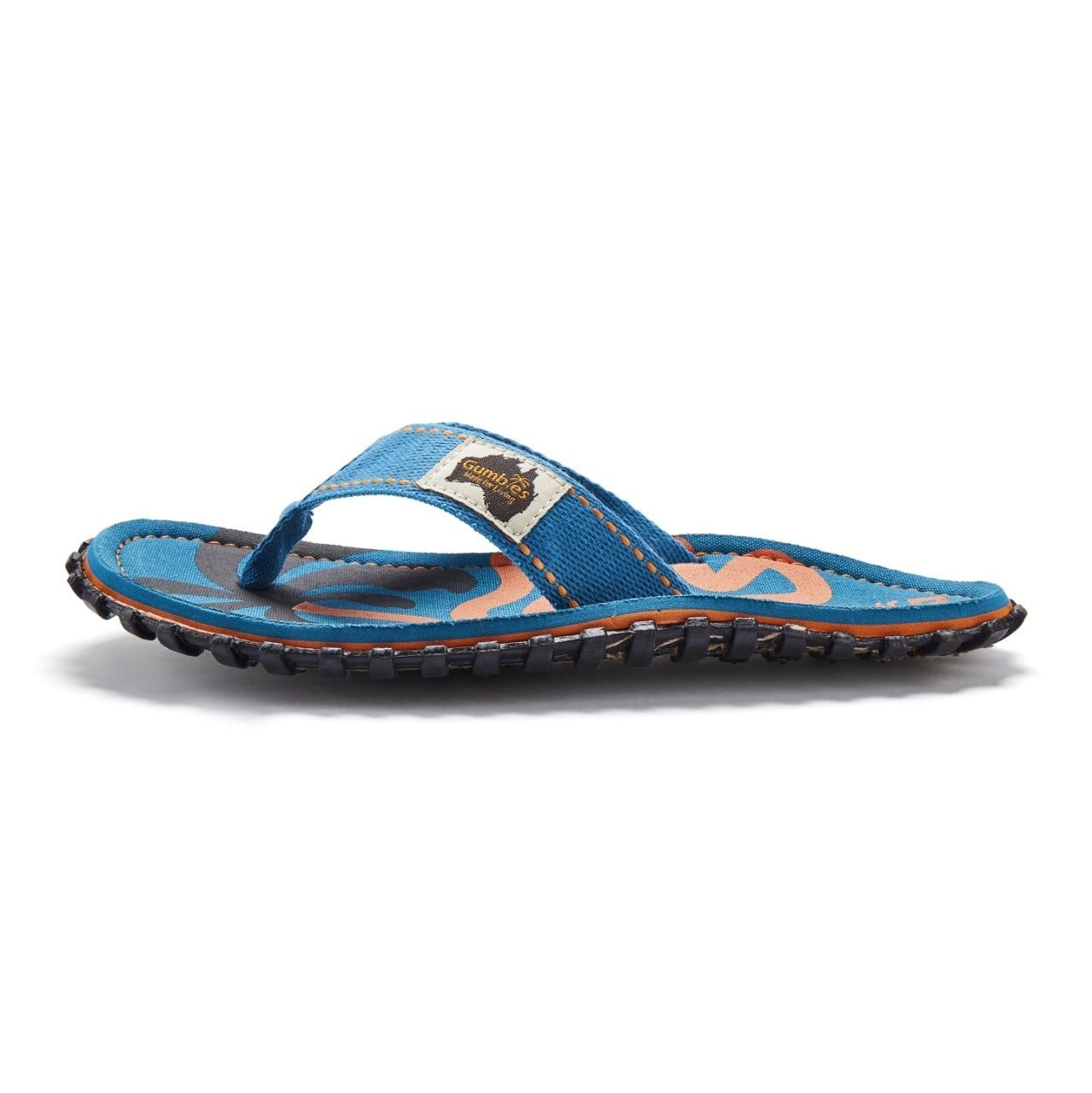 Gumbies Zehensandalen Original Flip Flops Blue Palmetto blau Badeschuh