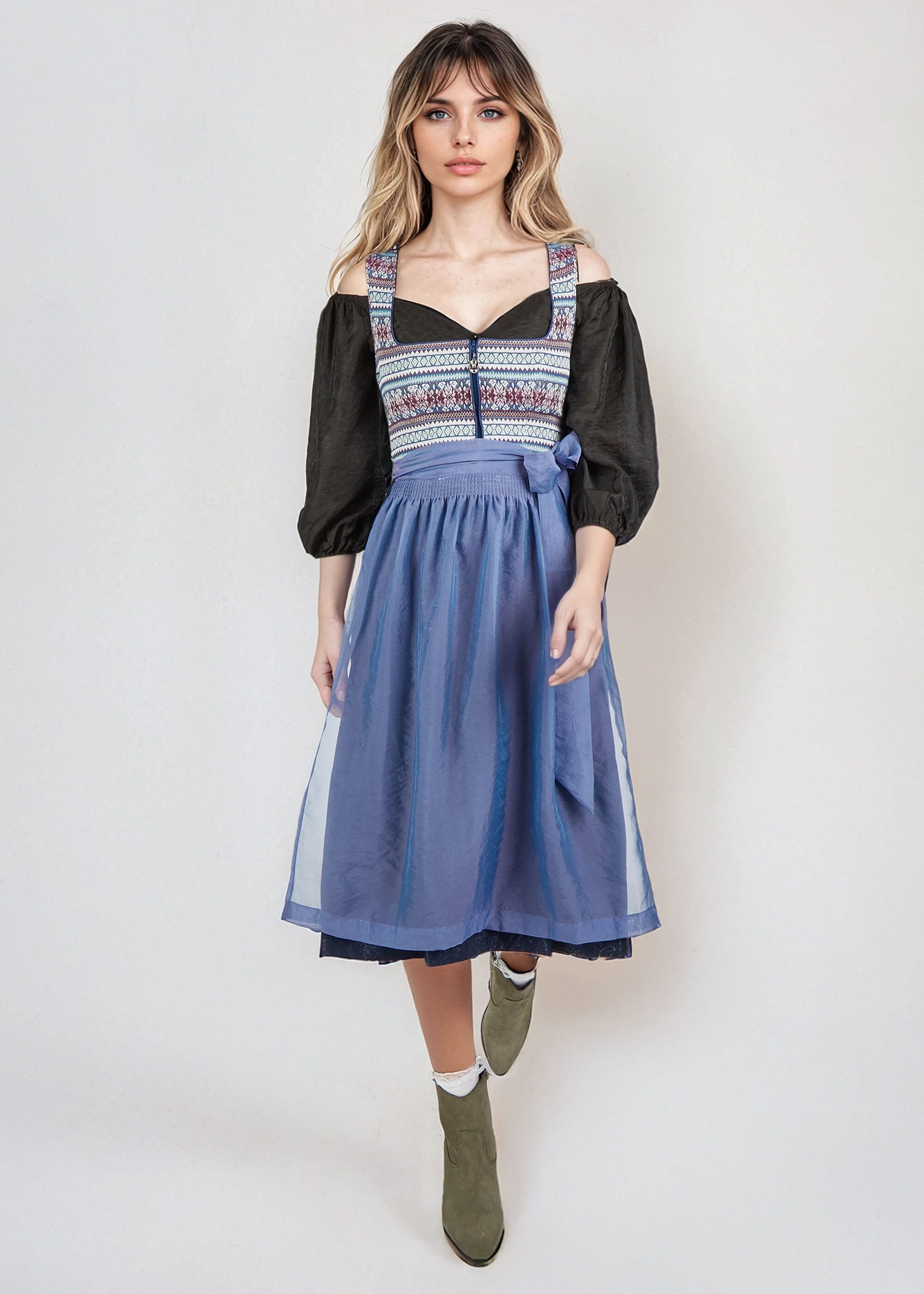 Spieth & Wensky Dirndl Ghiese leichter und luftiger Rock mit Blumenmuster günstig online kaufen