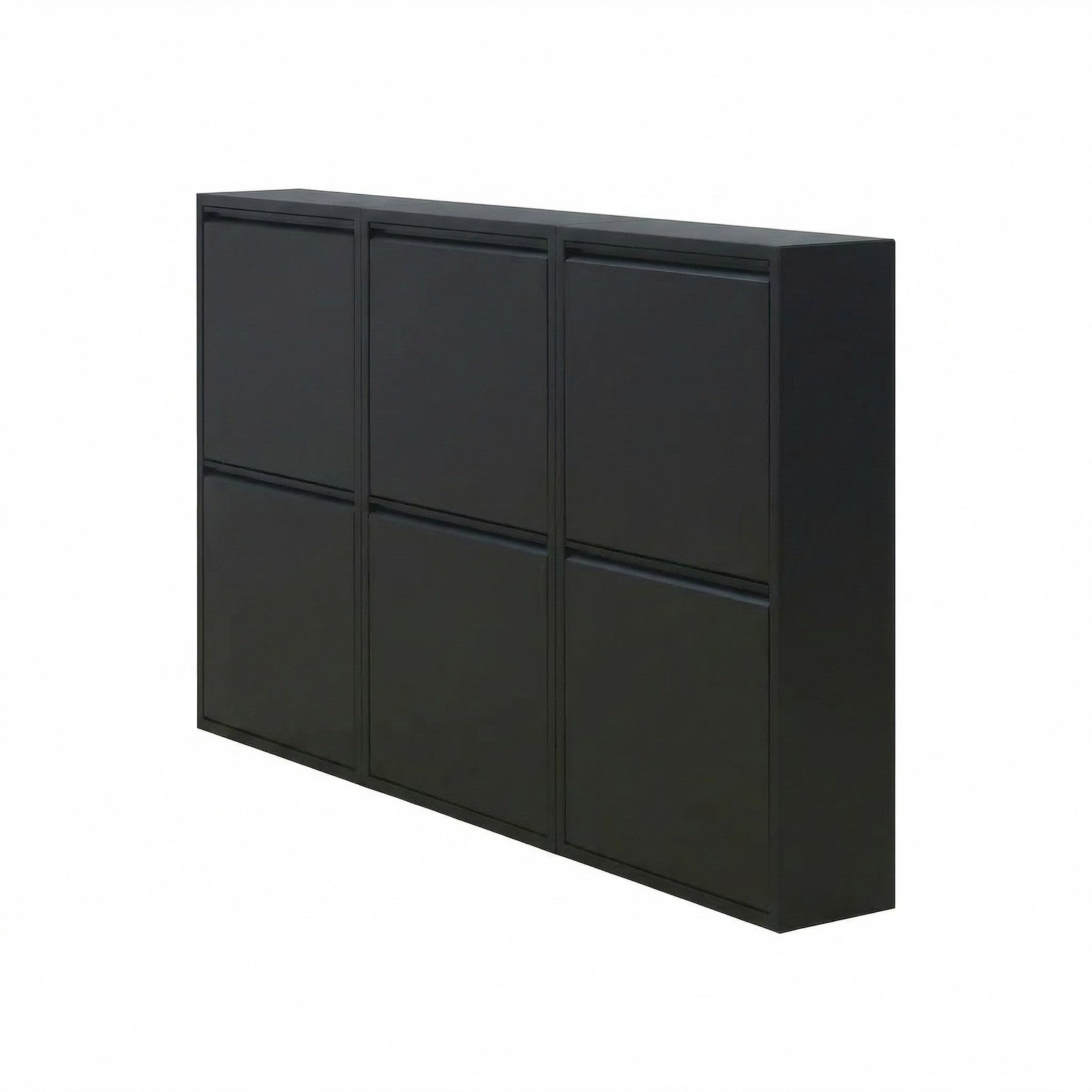 ebuy24 Schuhschrank Pisa Schuhschrank mit 6 Türen. Metall schwarz. Wir