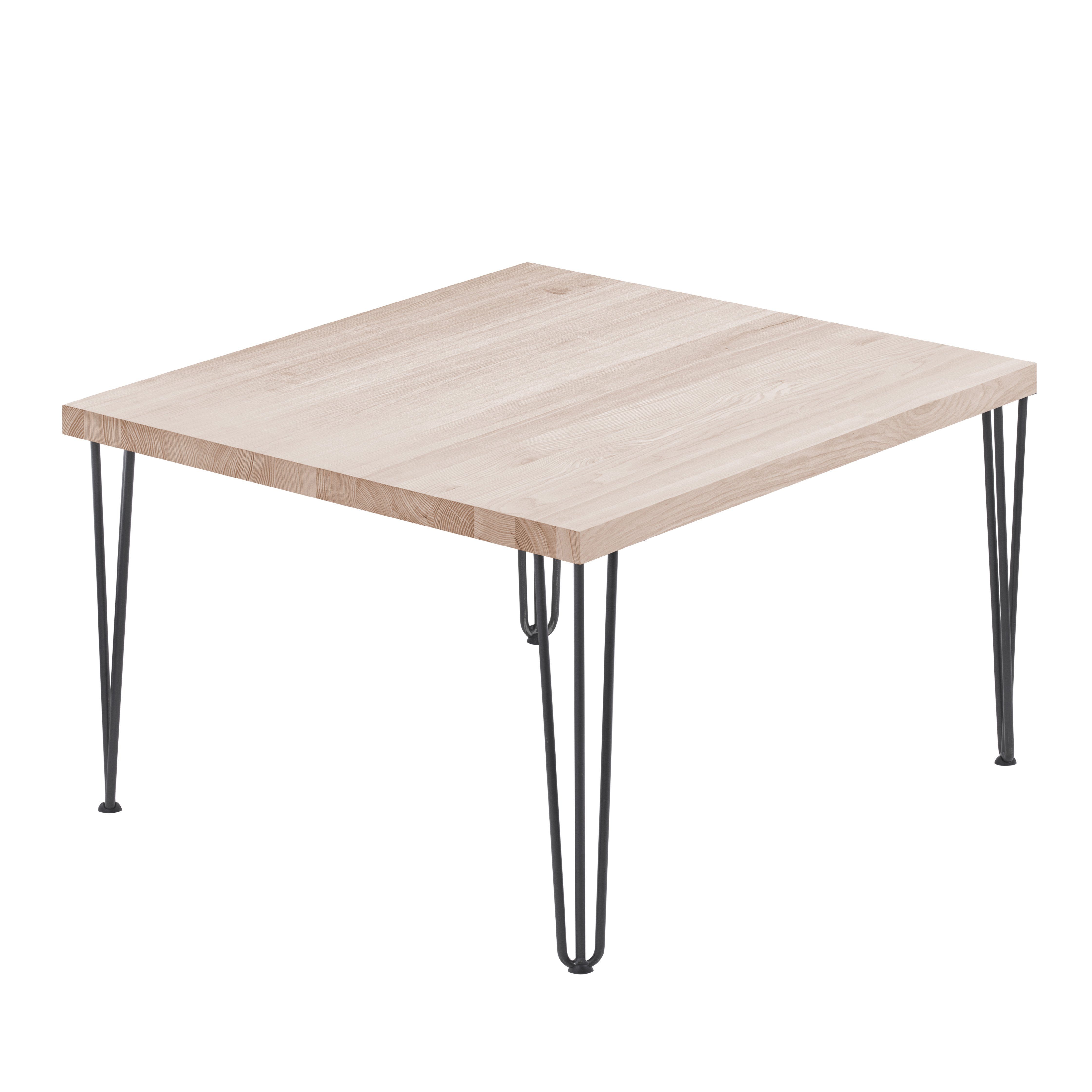 LAMO Manufaktur Esstisch Creative Küchentisch Tischplatte Massivholz inkl. Metallgestell (1 Tisch), gerade Kante