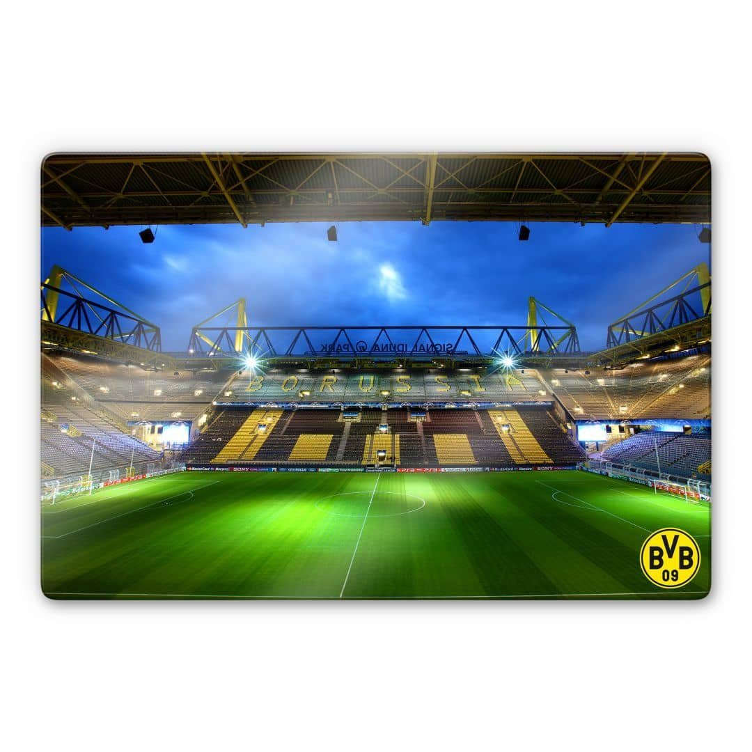 Borussia Dortmund Gemälde Fußball Glasbild BVB Borussia Dortmund Signal Iduna Park, Sportverein Deko Bilder
