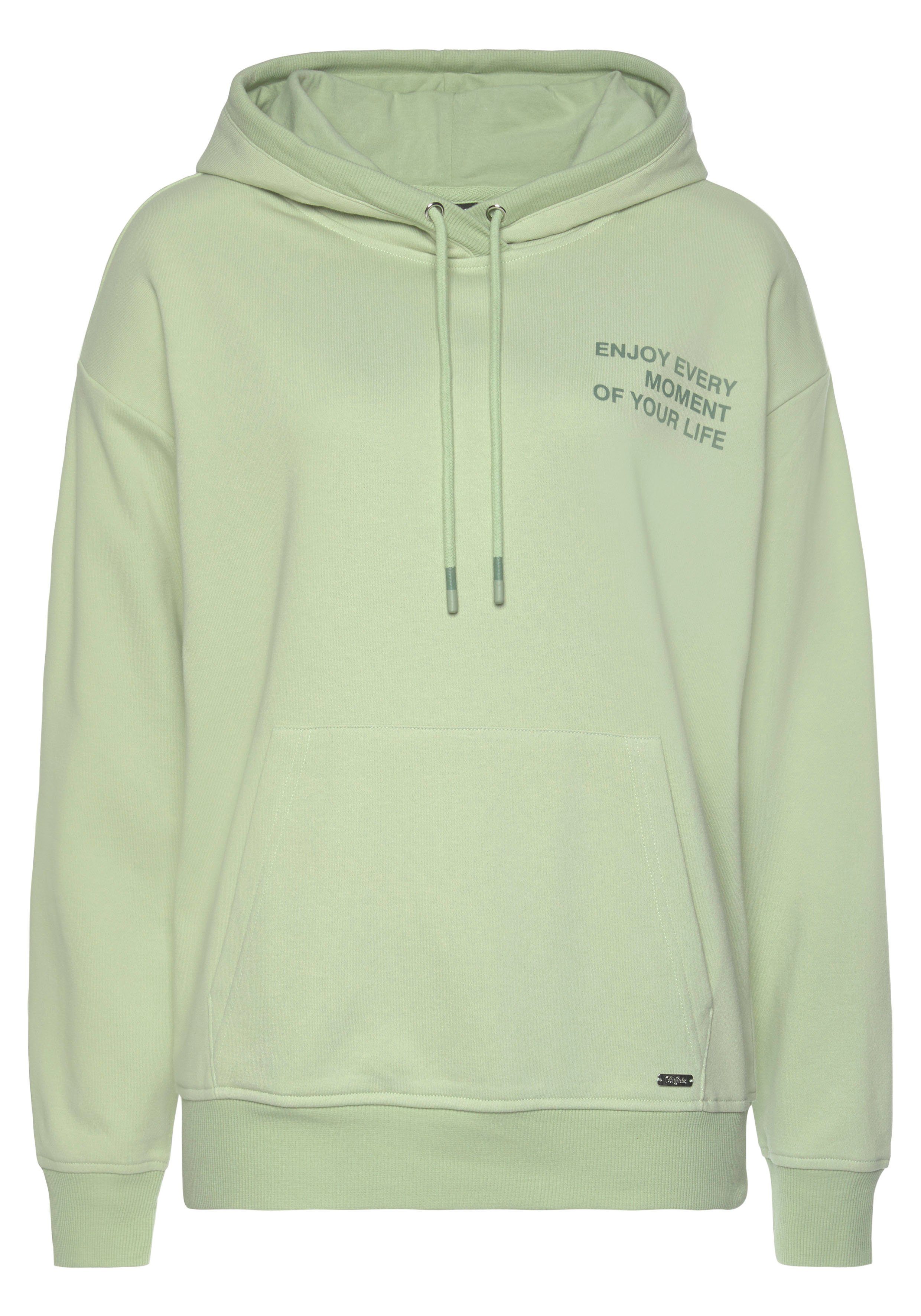 Buffalo Hoodie mit Statement Druck, Loungeanzug