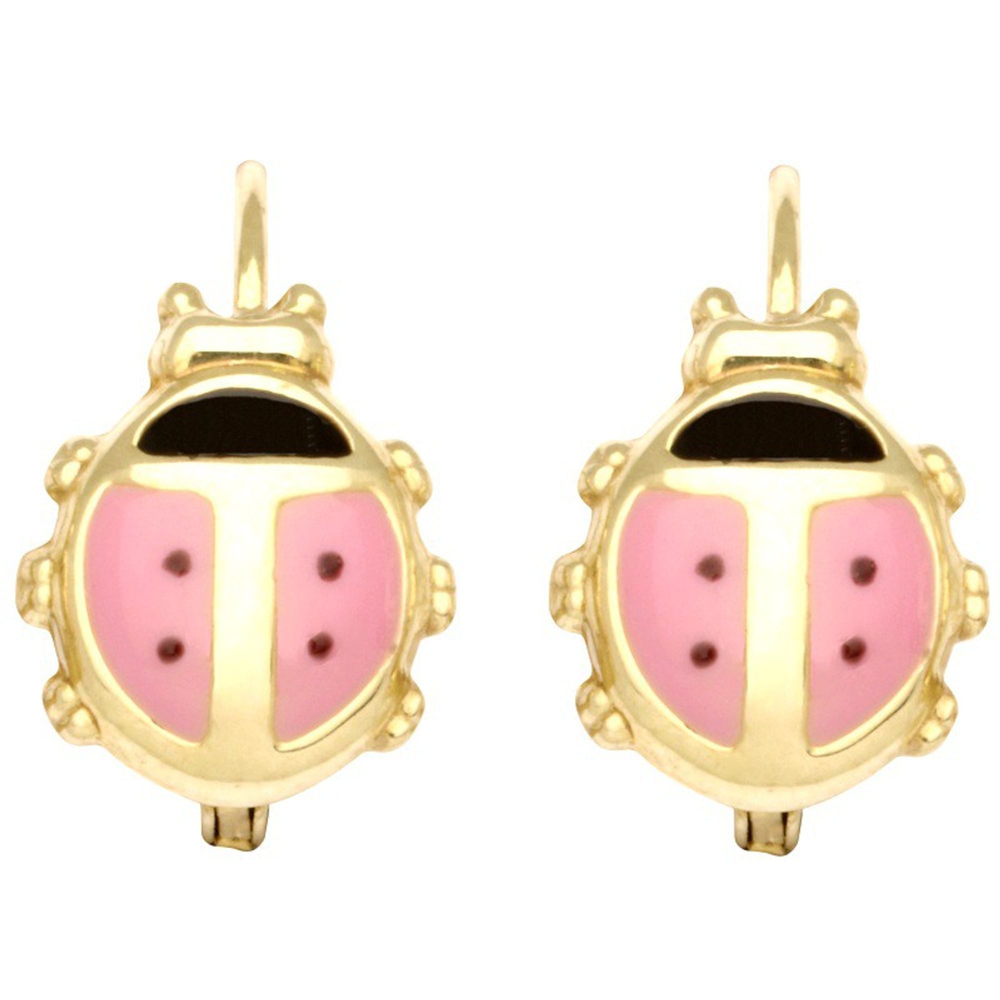 Miamar Ohrring-Set KI30, Miamar KI30 Mädchen Ohrringe Marienkäfer 14 Karat (585) Gelbgold