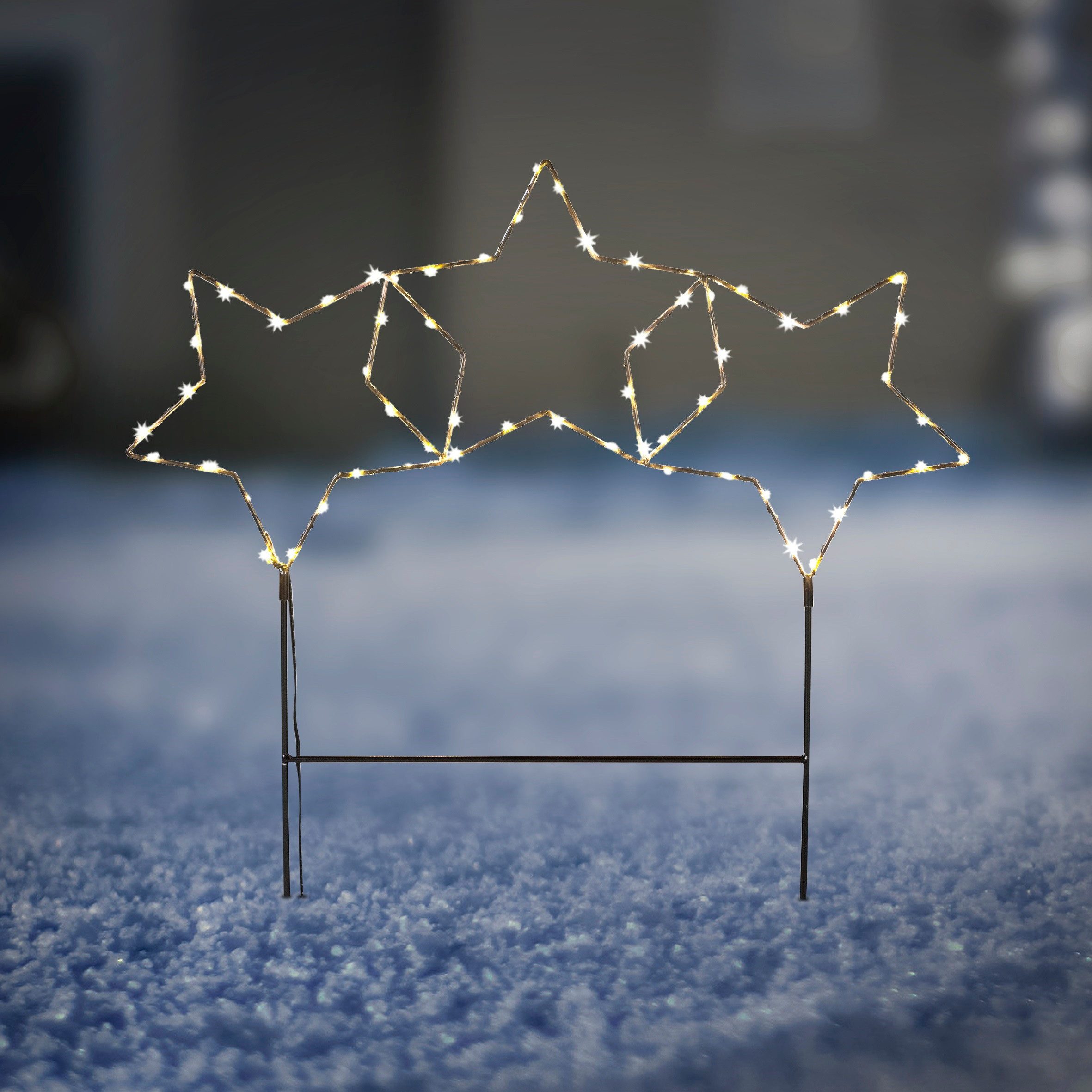 Meinposten Gartenstecker Stern LED Weihnachtsbeleuchtung Batterie günstig online kaufen