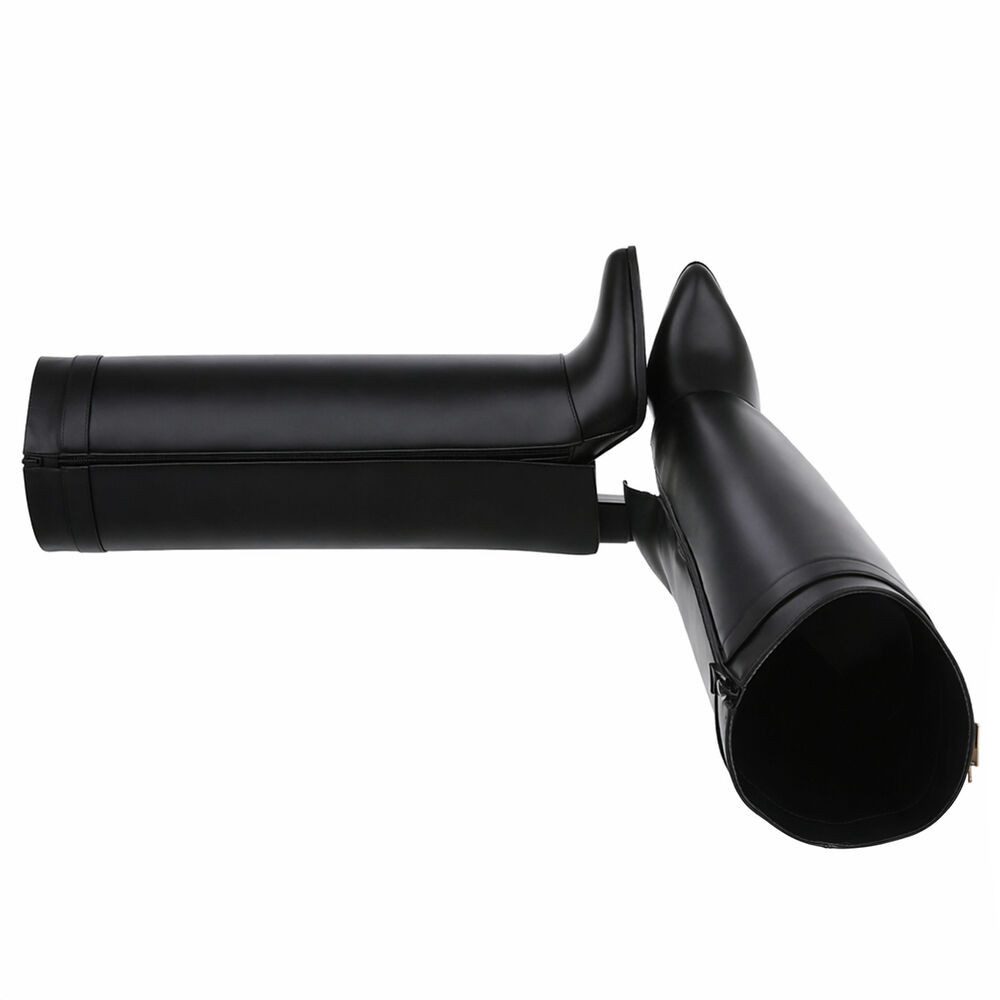 Ital-Design Elegante Stiefel mit hohem Schaft und Blockabsatz für Damen Hig günstig online kaufen