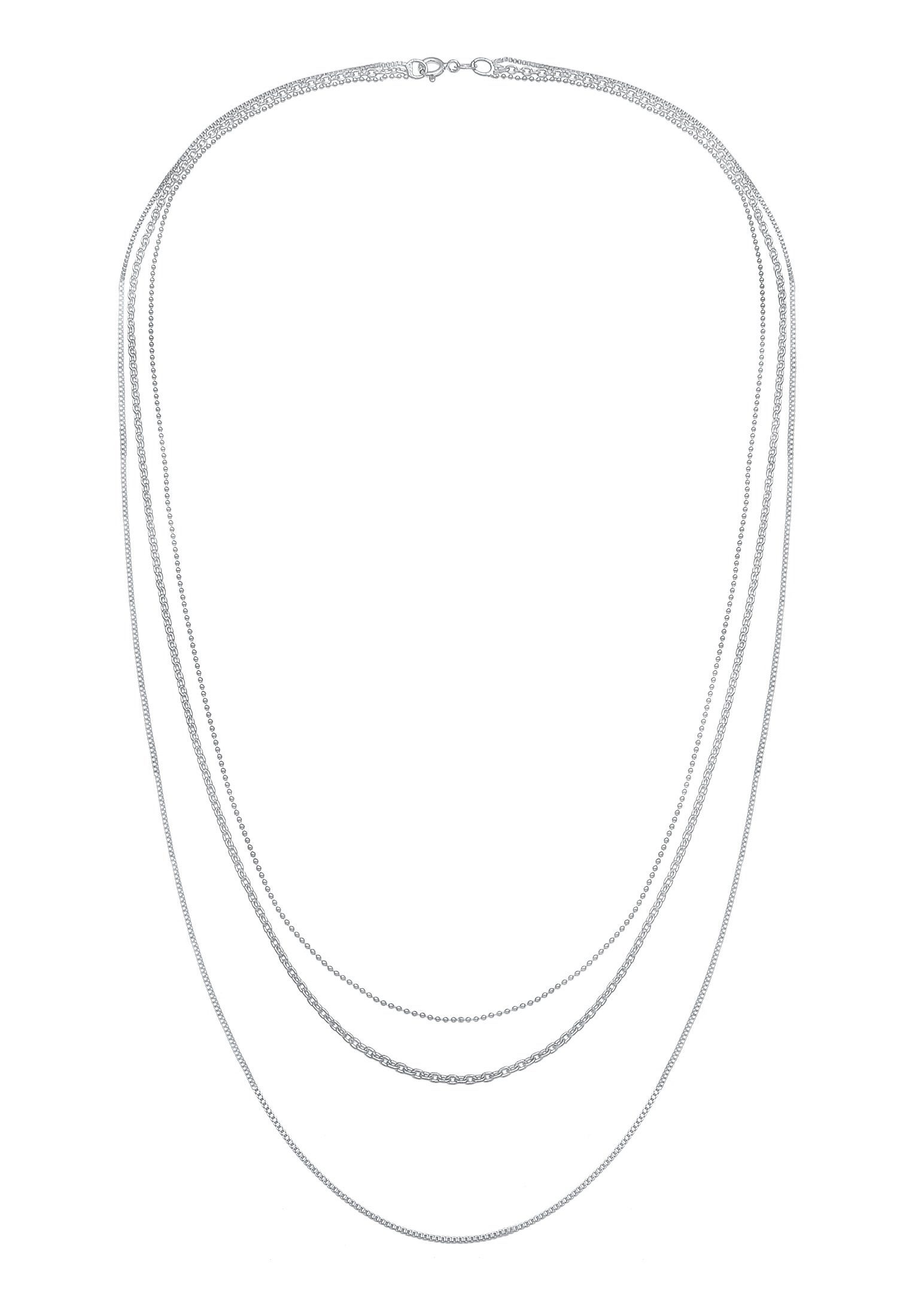 Elli Gliederkette Basic Layer Lagen Look Trend Blogger 925 Silber